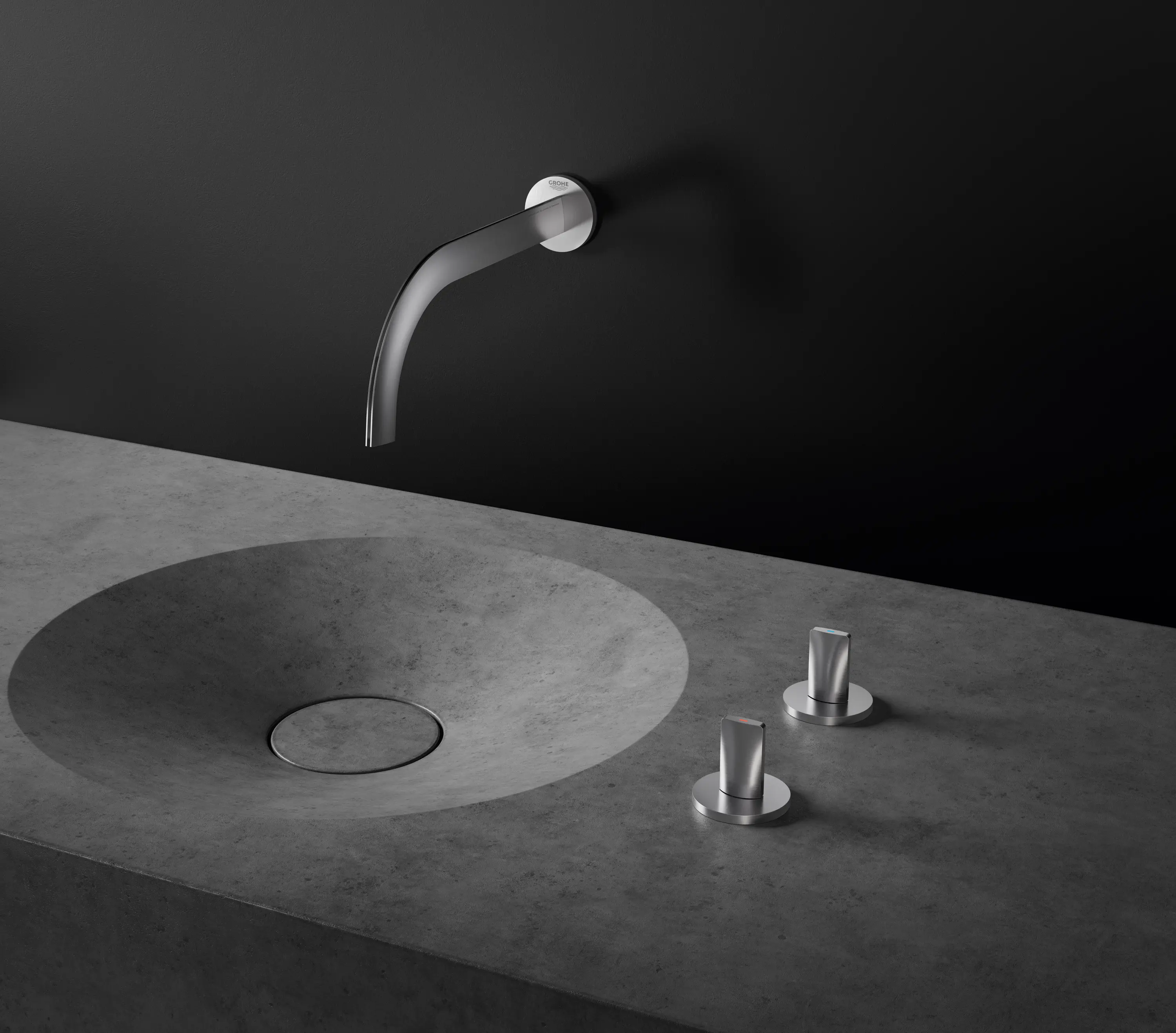 GROHE - Atrio Icon 3D batteria a 3 fori per lavabo