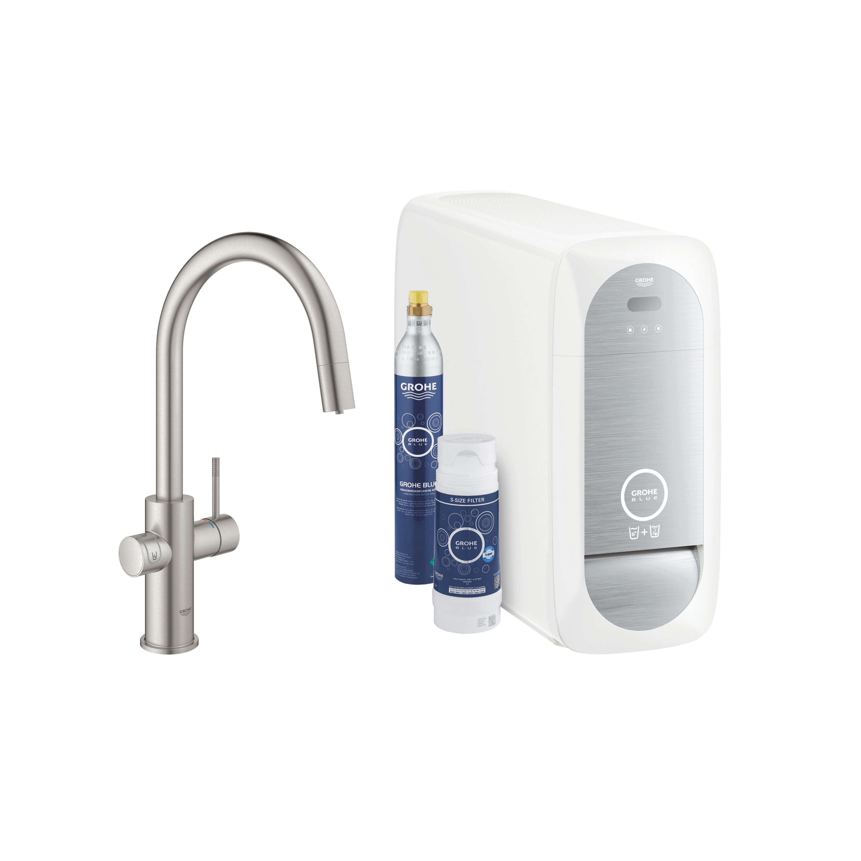 Display product GROHE Blue Home Connected C-spout from manufacturer GROHE