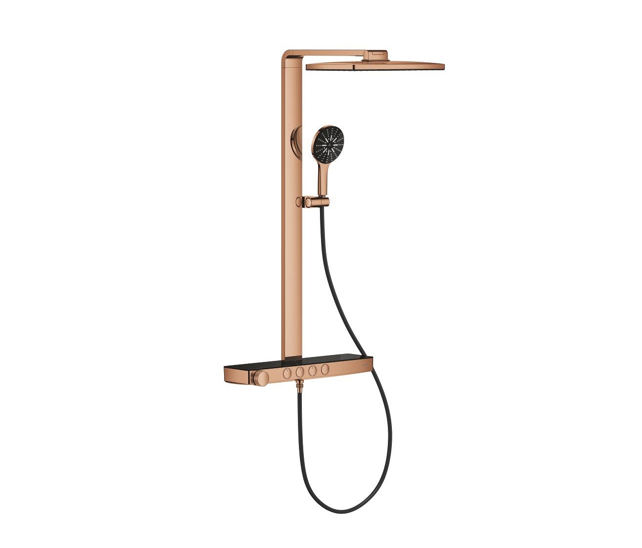 Display product Rainshower Aqua Pure Shower system with thermostat for wall mounting from manufacturer GROHE