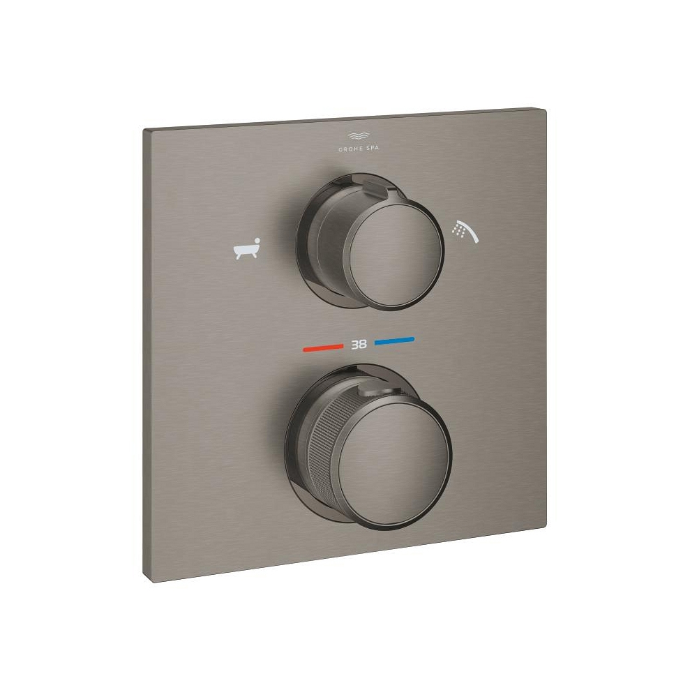 Allure Thermostat for concealed installation with 2-way diverter hand shower/bath filler
