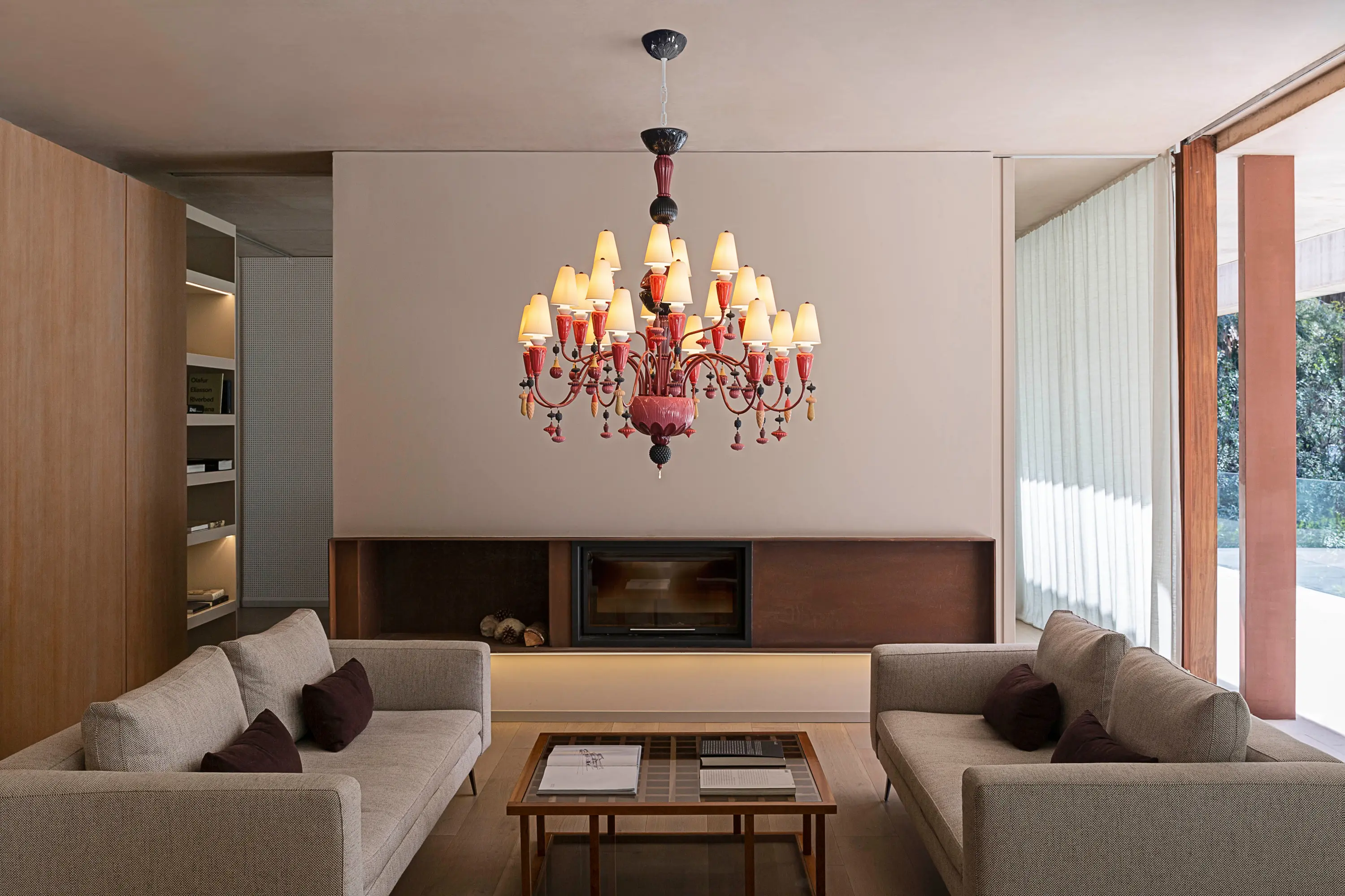 Lladró - Ivy and Seed 16 Lights Chandelier | Large Flat Model | Ocean (CE/UK)