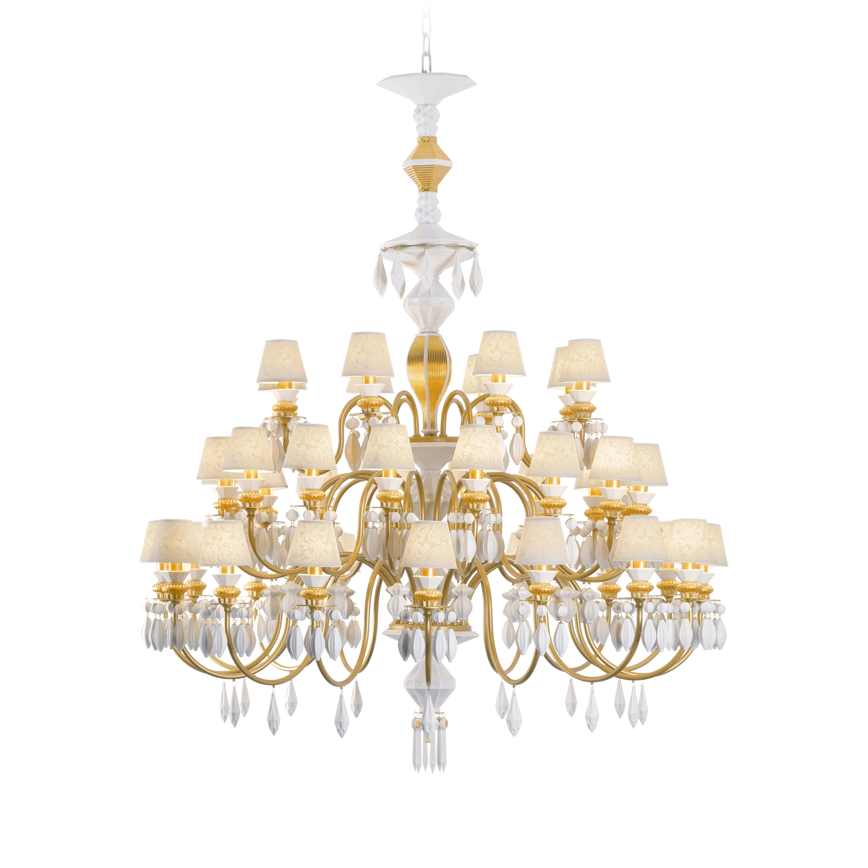 Mostra il prodotto Belle de Nuit 40 Lights Chandelier | Golden Luster (CE/UK) del produttore Lladró
