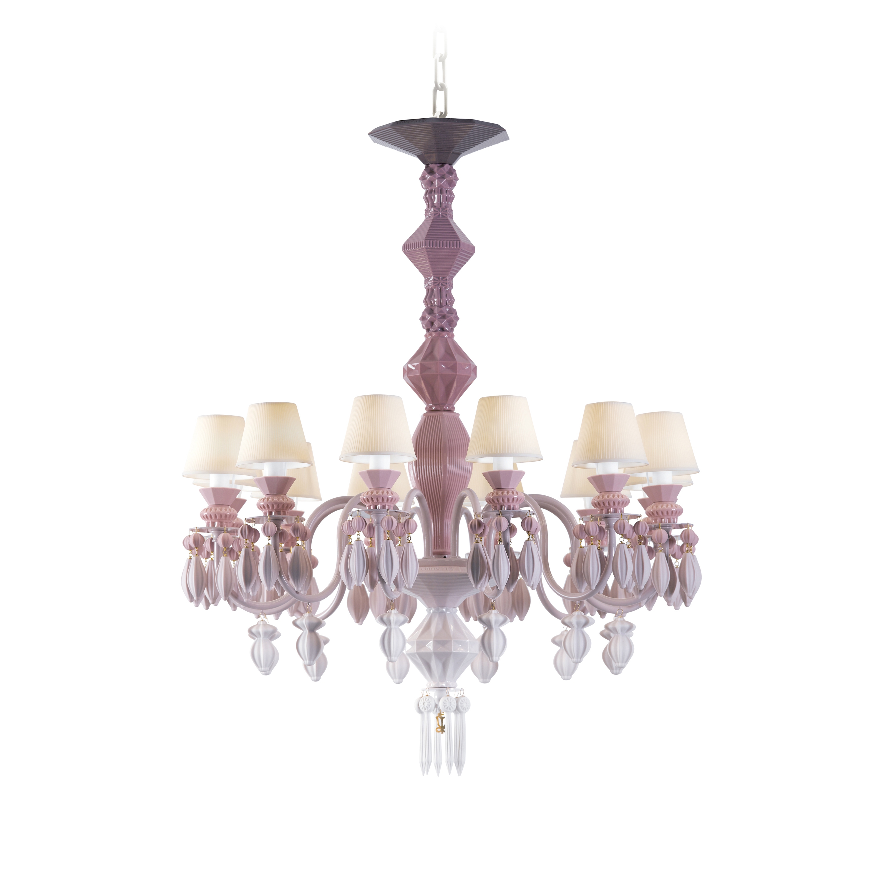 Mostra il prodotto Belle de Nuit 12 Lights Chandelier | Pink (CE/UK) del produttore Lladró