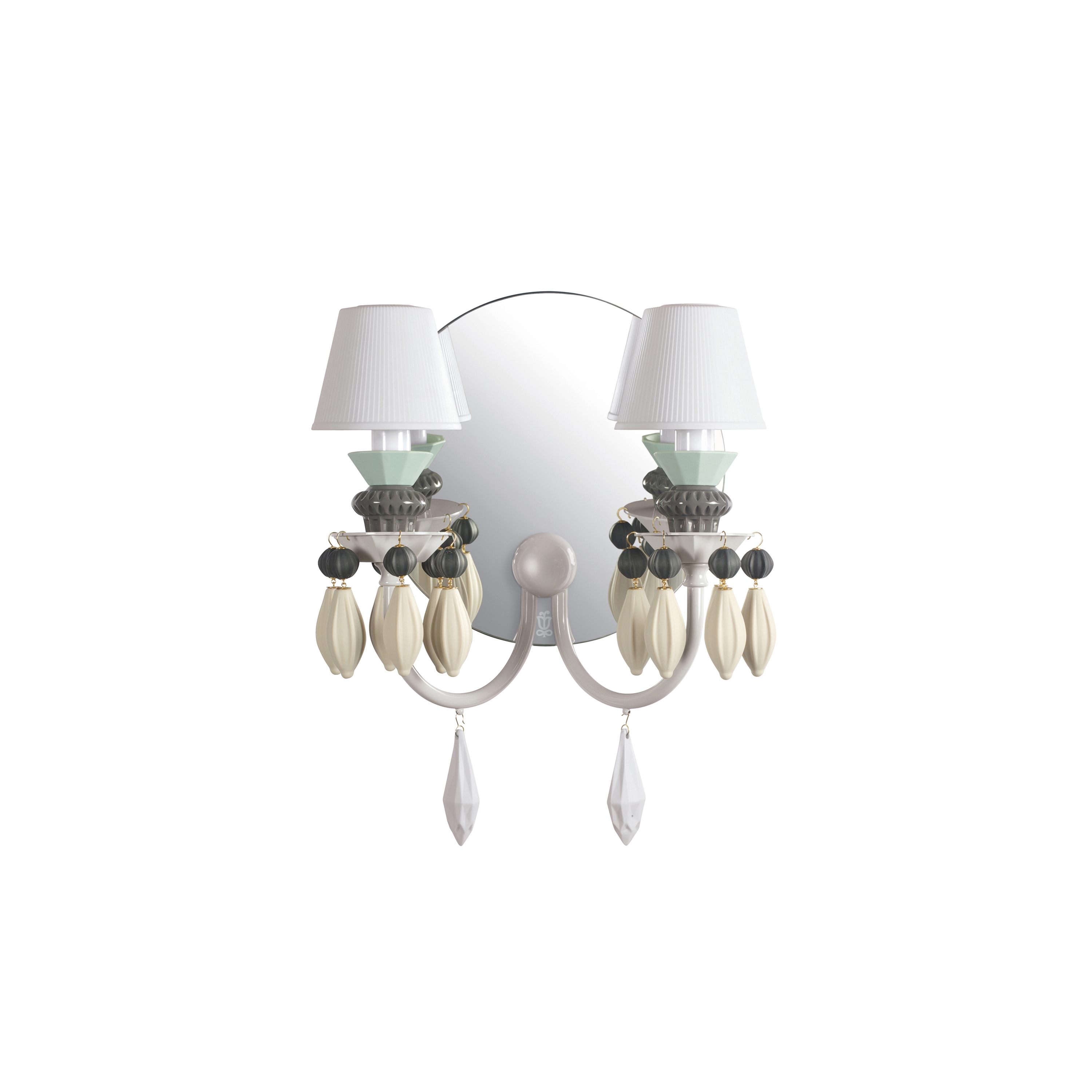 Mostra il prodotto Belle de Nuit 2 Lights Wall Sconce | Black (CE/UK) del produttore Lladró