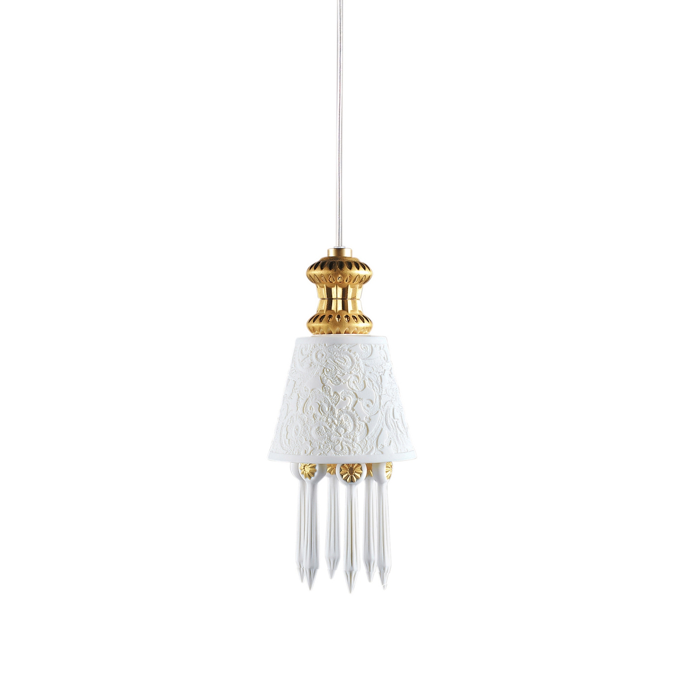 Belle de Nuit Ceiling Lamp with Lithophane | Golden Luster (CE/UK)