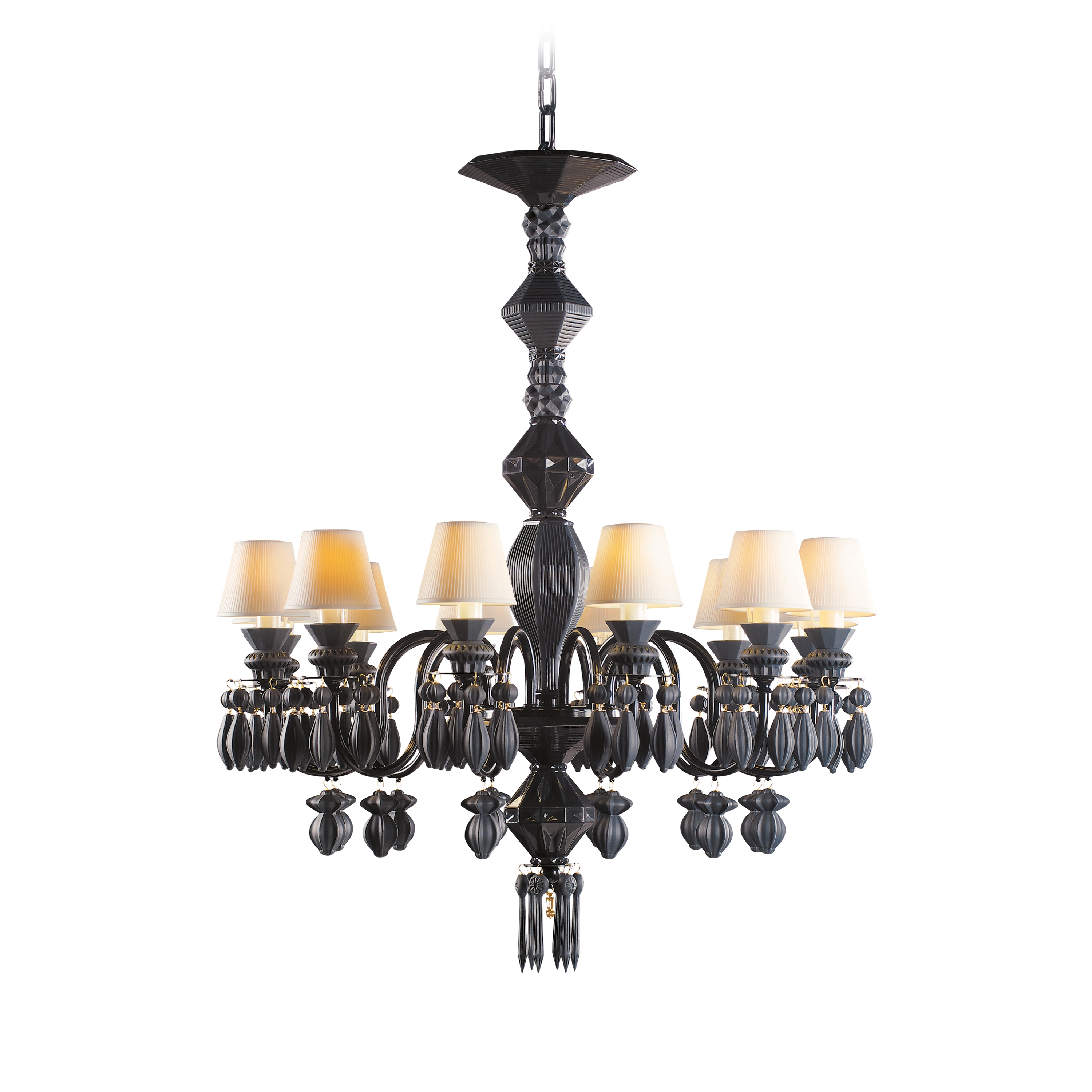 Belle de Nuit 12 Lights Chandelier | Absolute Black (CE/UK)