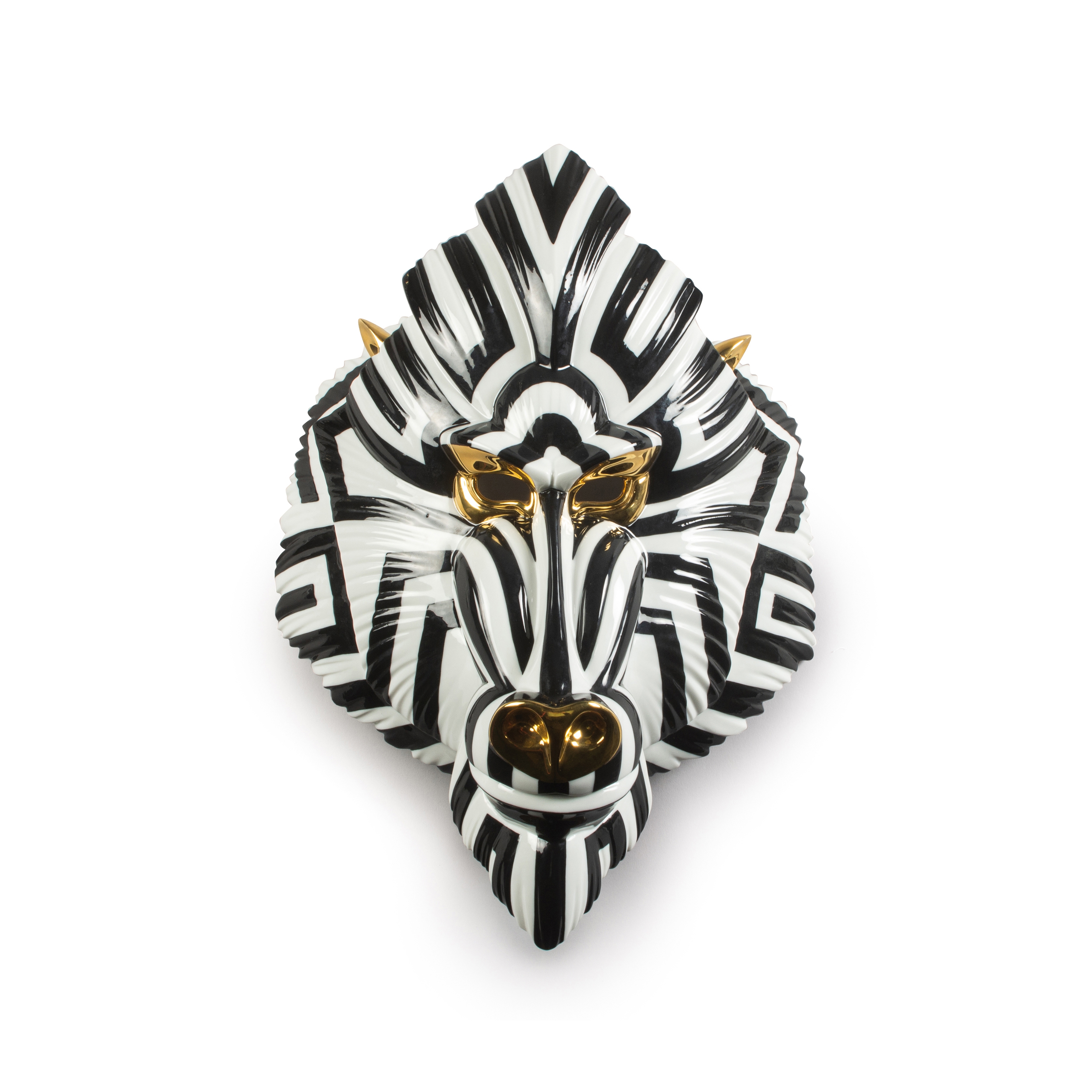 Mostra il prodotto Fierce Portraits | Mandrill mask (black-gold) del produttore Lladró
