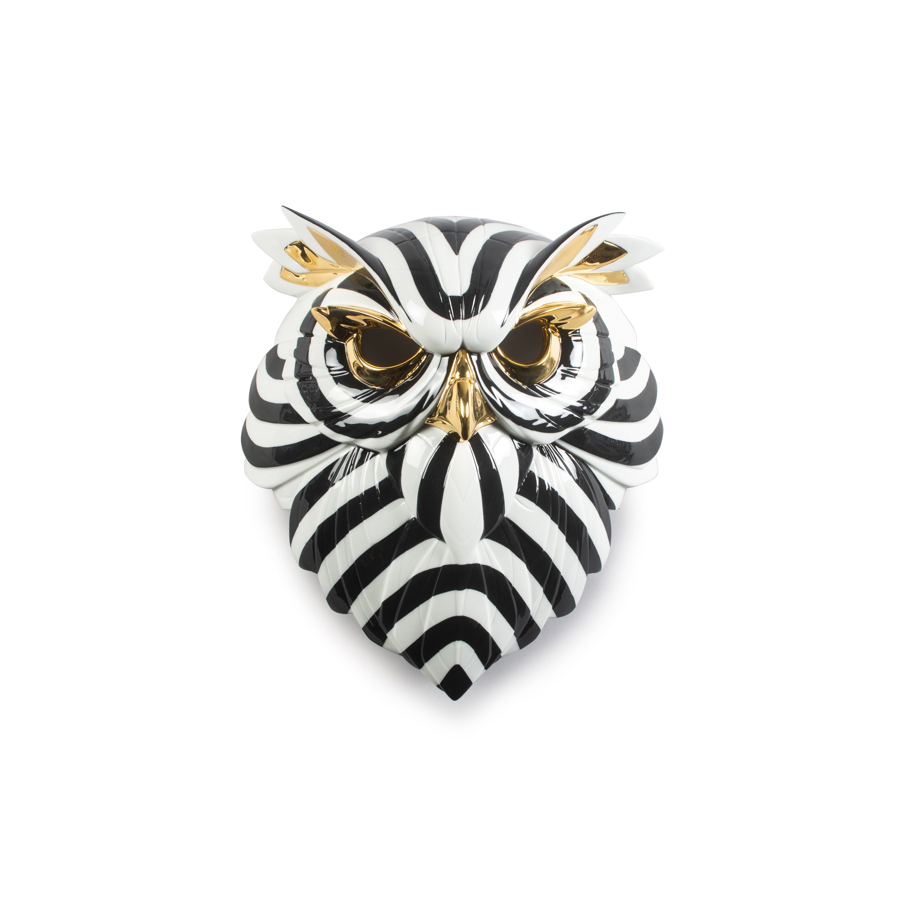 Mostra il prodotto Fierce Portraits | Owl mask (black-gold) del produttore Lladró