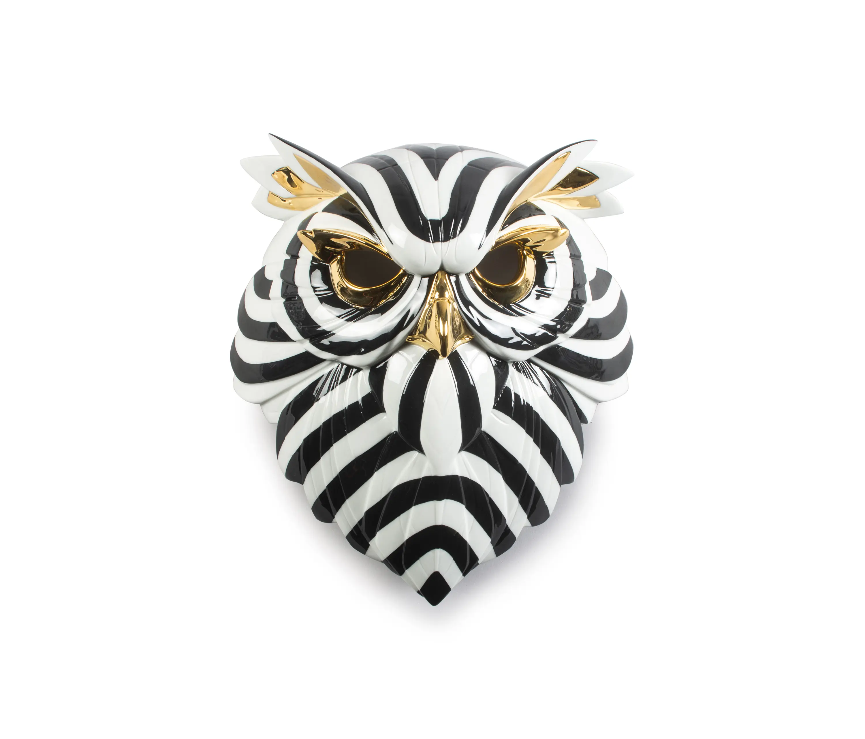 Lladró - Fierce Portraits | Owl mask (black-gold)