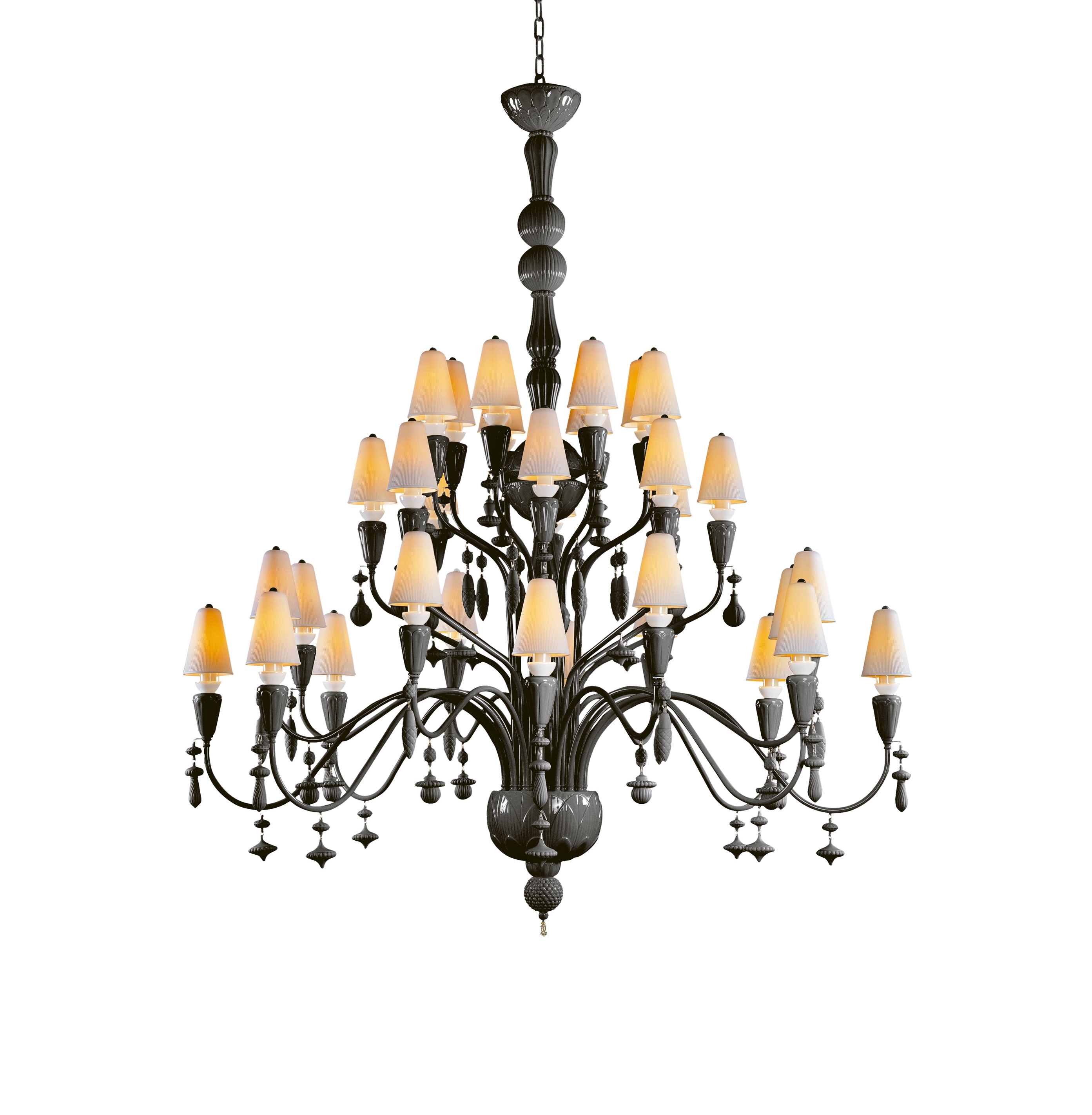 Ivy and Seed 32 Lights Chandelier | Large Model | Absolute Black (CE/UK)