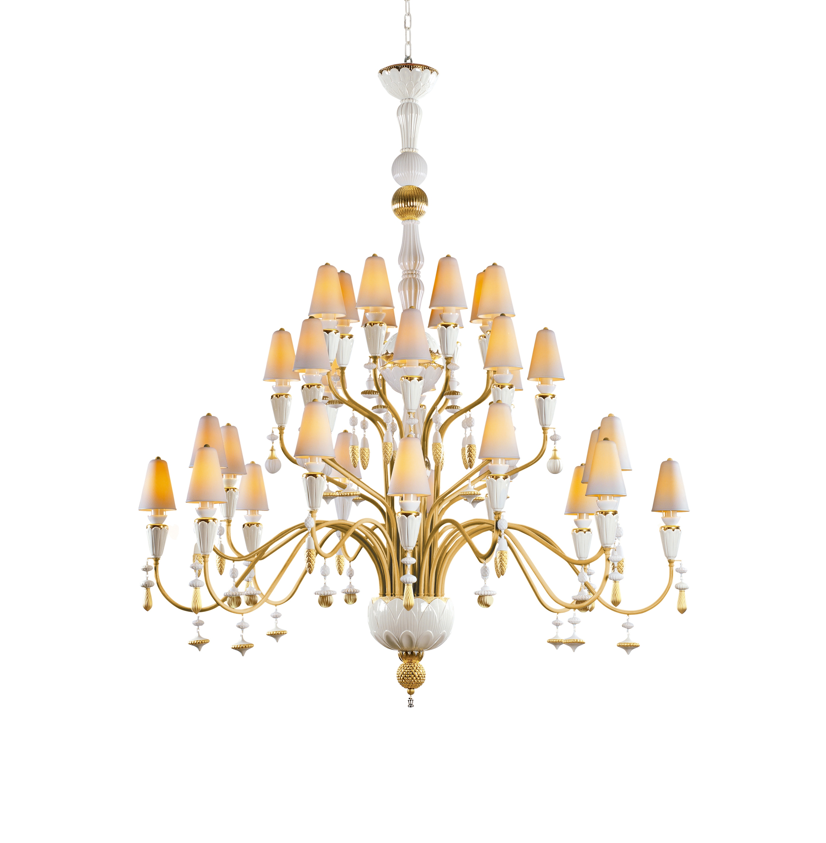 Ivy and Seed 32 Lights Chandelier | Large Model | Golden Luster (CE/UK)