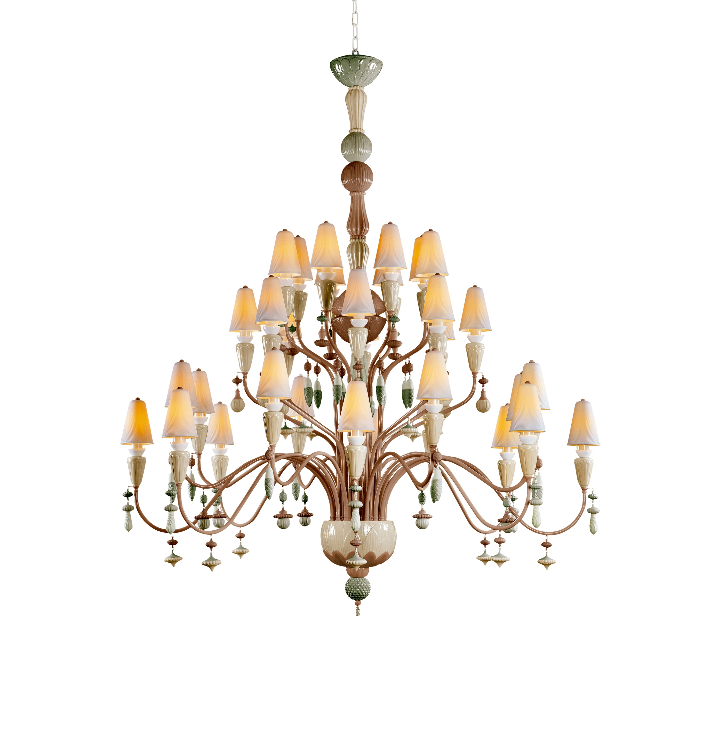 Mostra il prodotto Ivy and Seed 32 Lights Chandelier | Large Model | Red Coral (CE/UK) del produttore Lladró