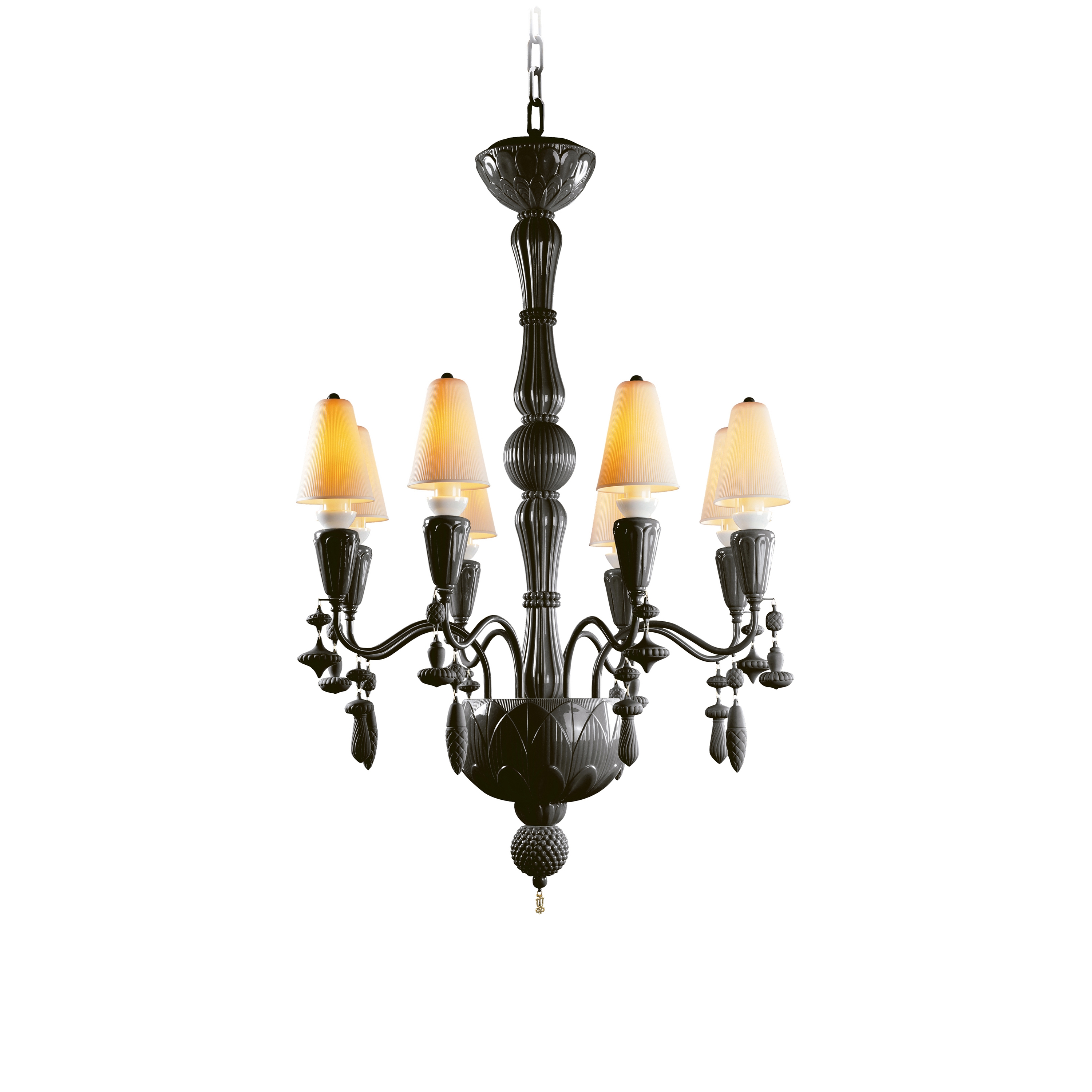 Ivy and Seed 8 Lights Chandelier | Absolute Black (CE/UK)
