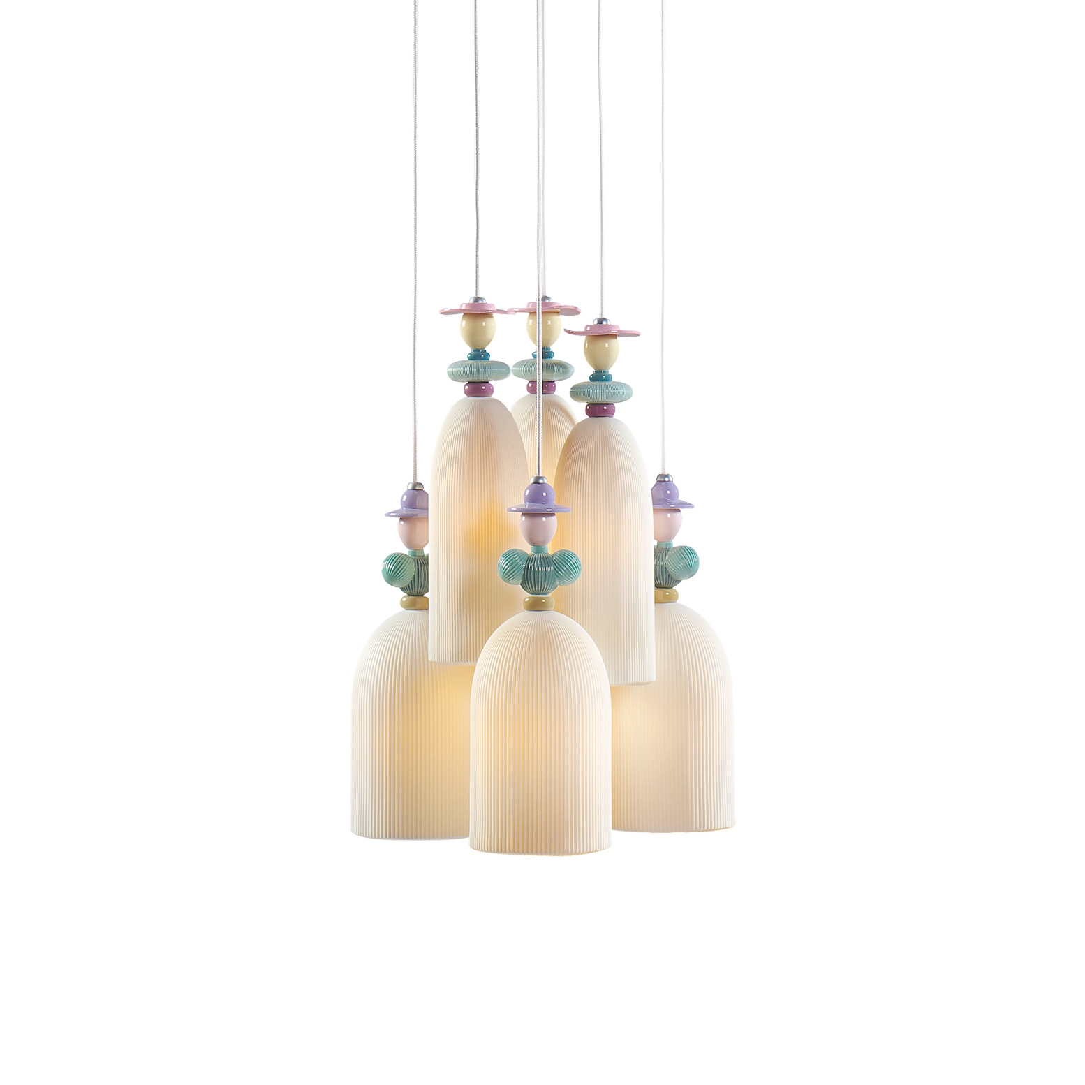 Mostra il prodotto Mademoiselle 6 Lights Gathering in The Lawn | Ceiling Lamp (CE/UK) del produttore Lladró