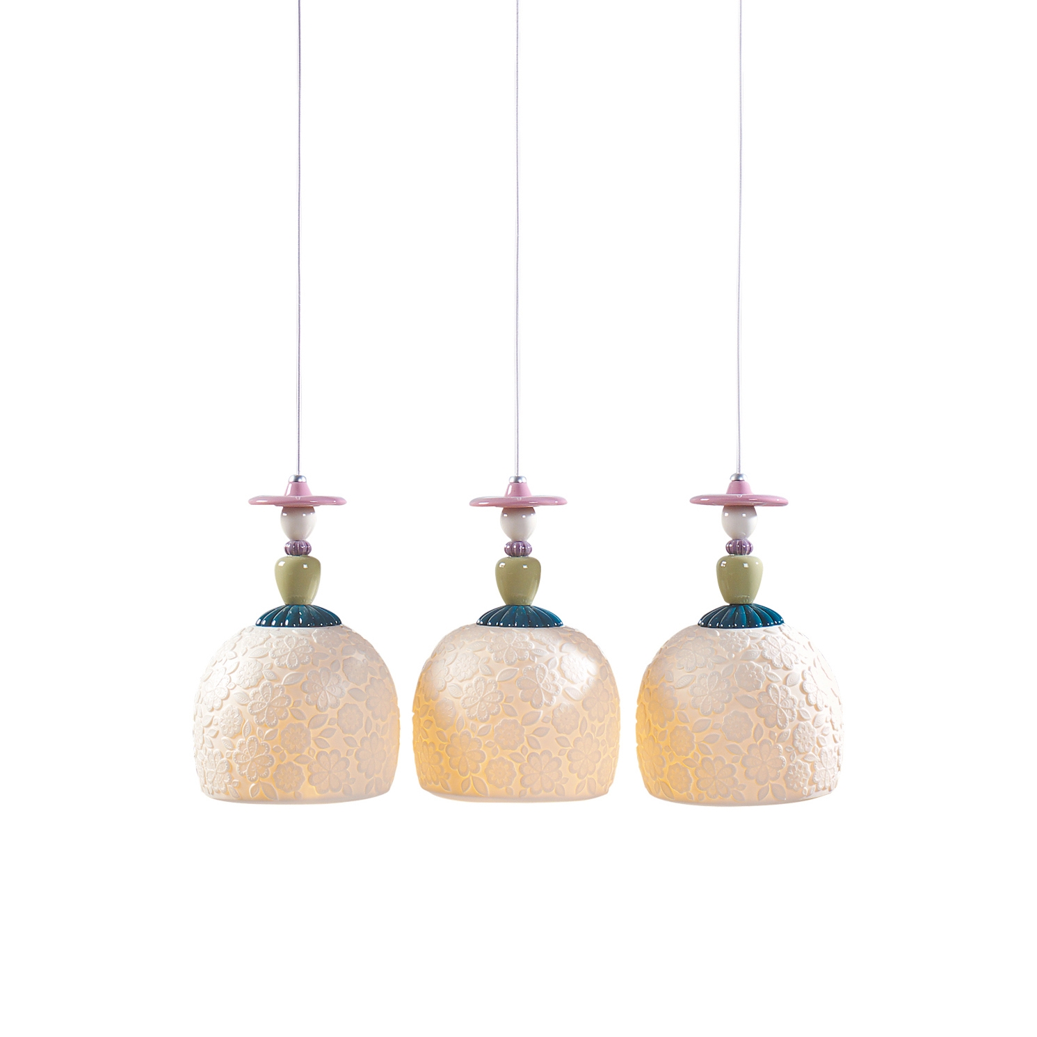 Afficher le produit Mademoiselle Lineal Canopy 3 Lights Gazing at The Ocean | Ceiling Lamp (CE/UK) du fabricant Lladró