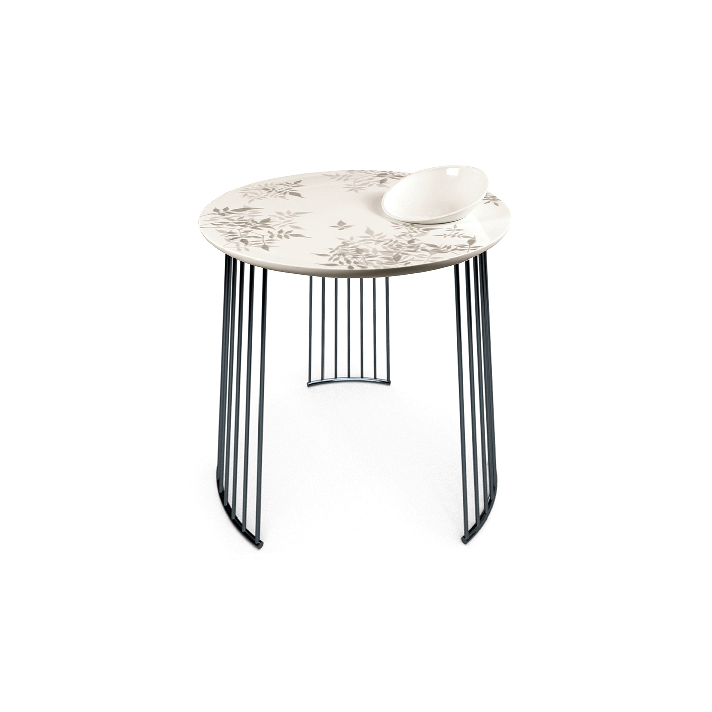 Moments Shadow Table With bowl | Black metal