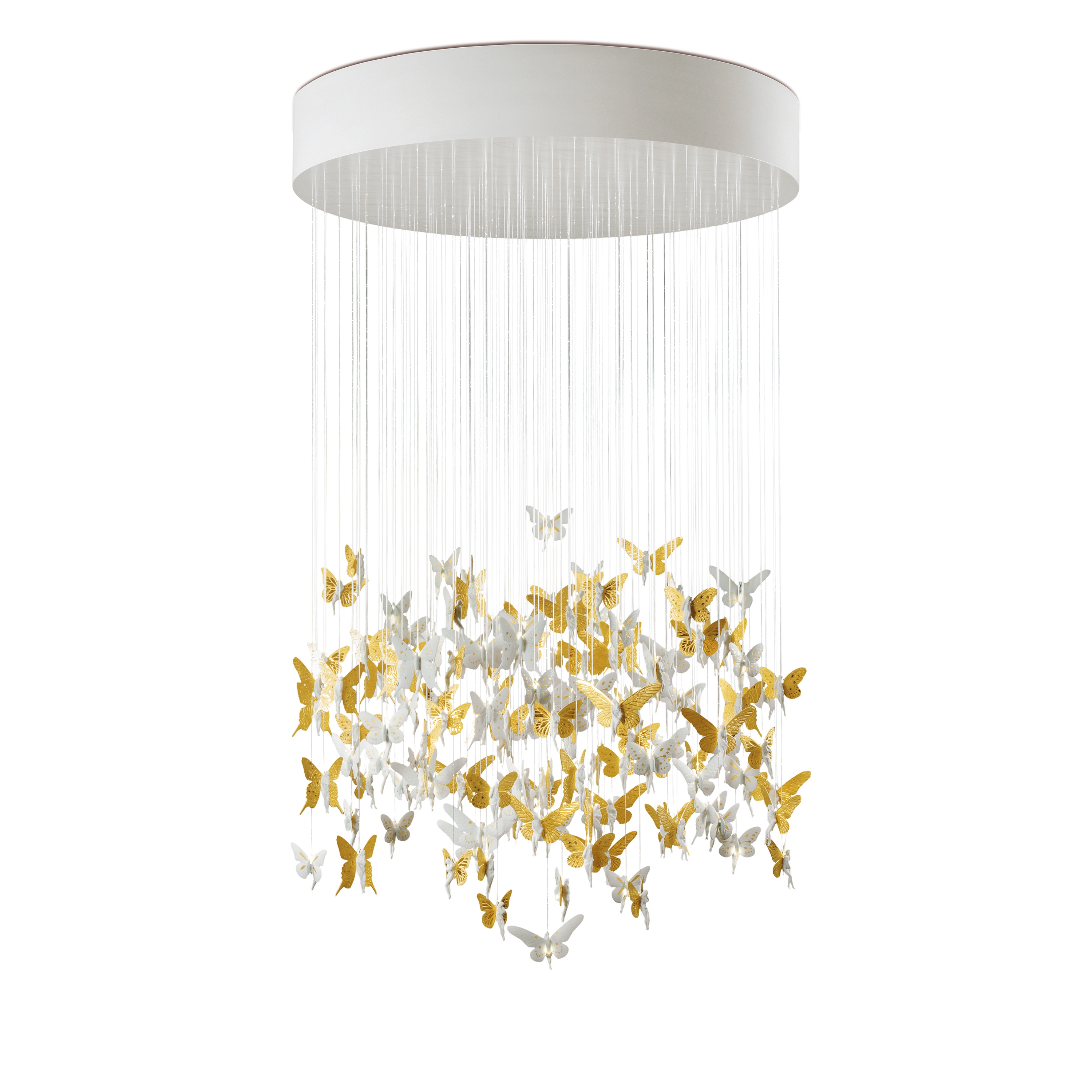 Re-cyclos Niagara Chandelier 1.35m | Golden Luster (CE/UK)