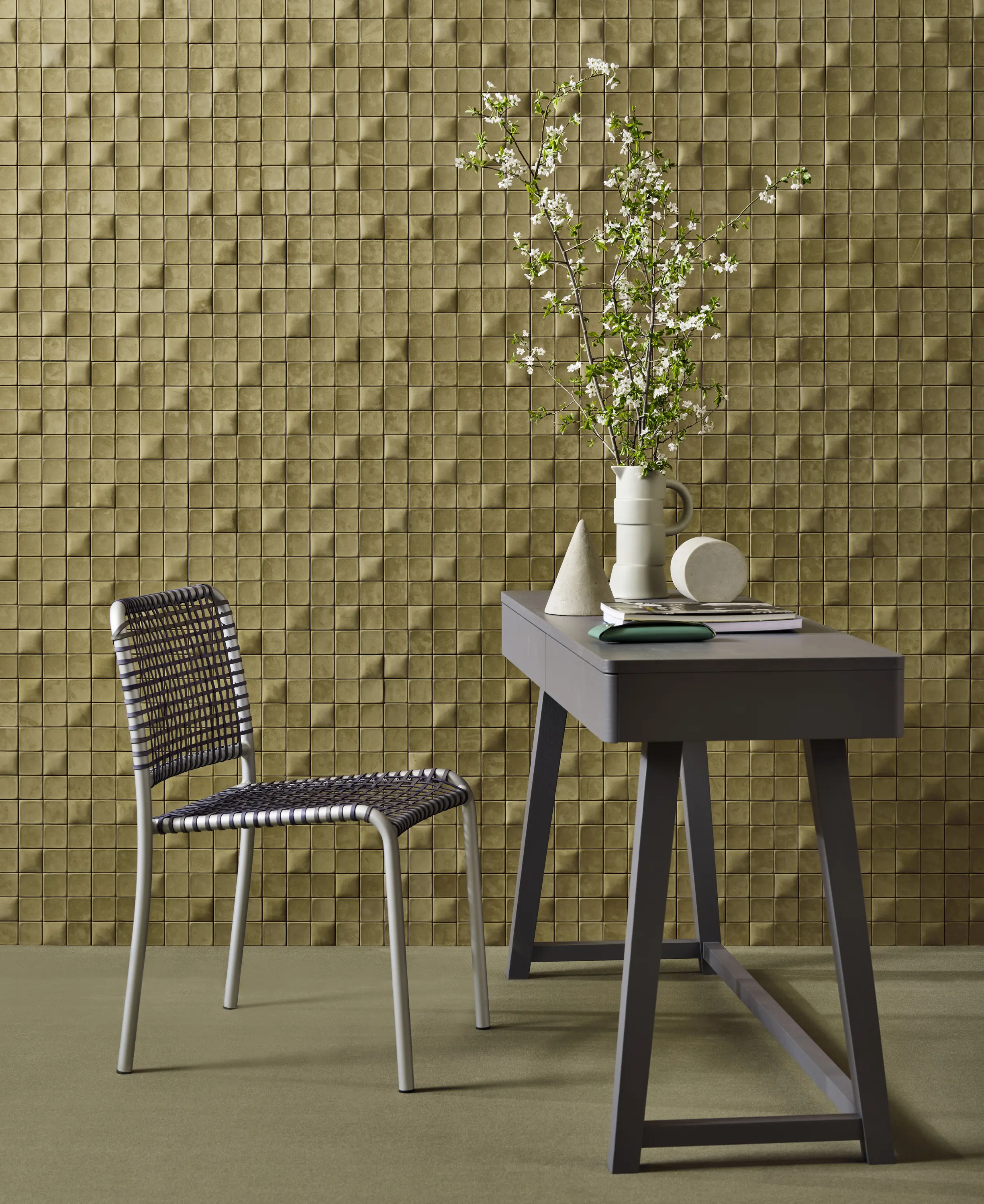 Studioart Leather Interiors - MOSAICO Velluto Olive Brown Layout B