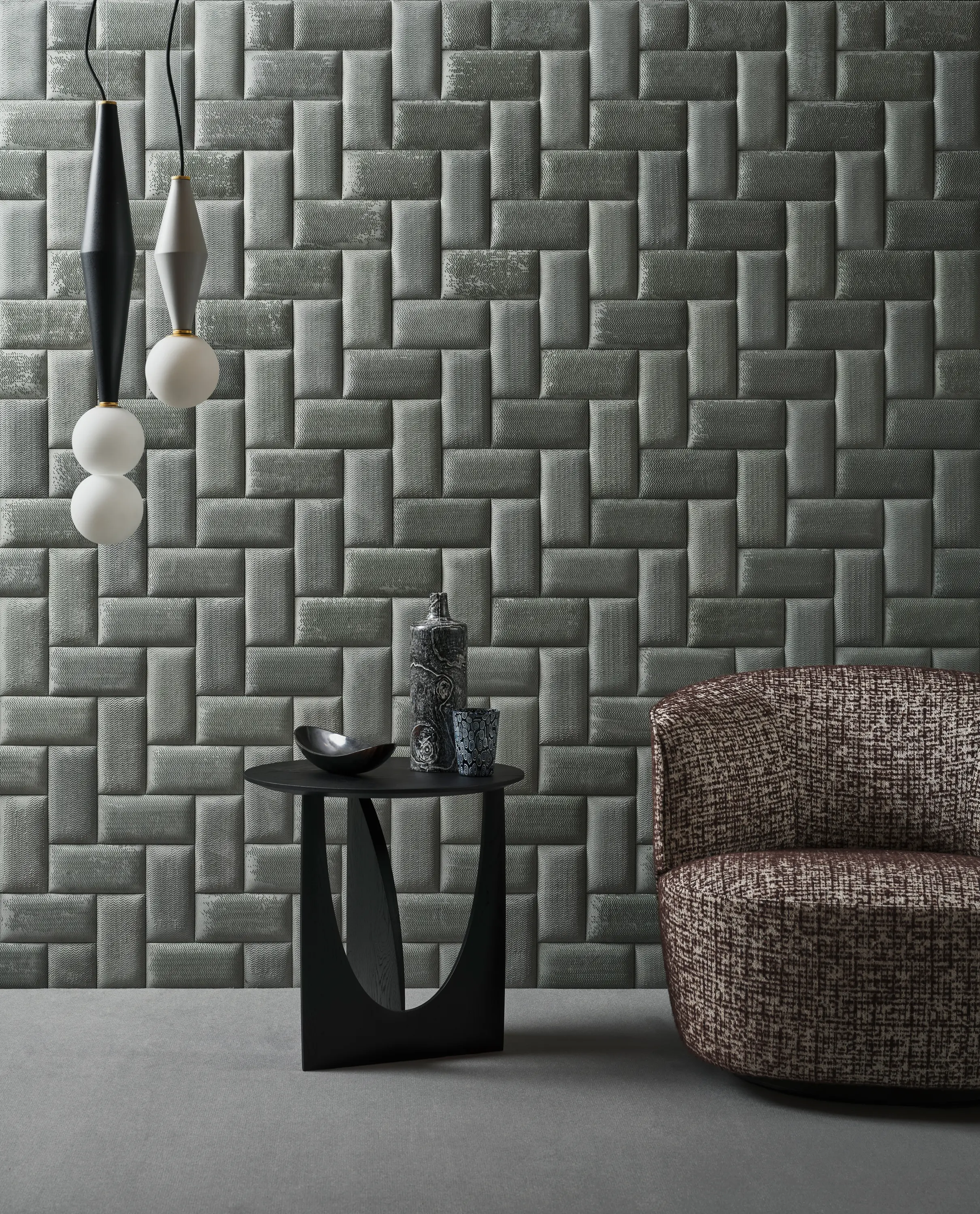 Studioart Leather Interiors - RETTANGOLO Leatherwall Squama Light Jade Layout A