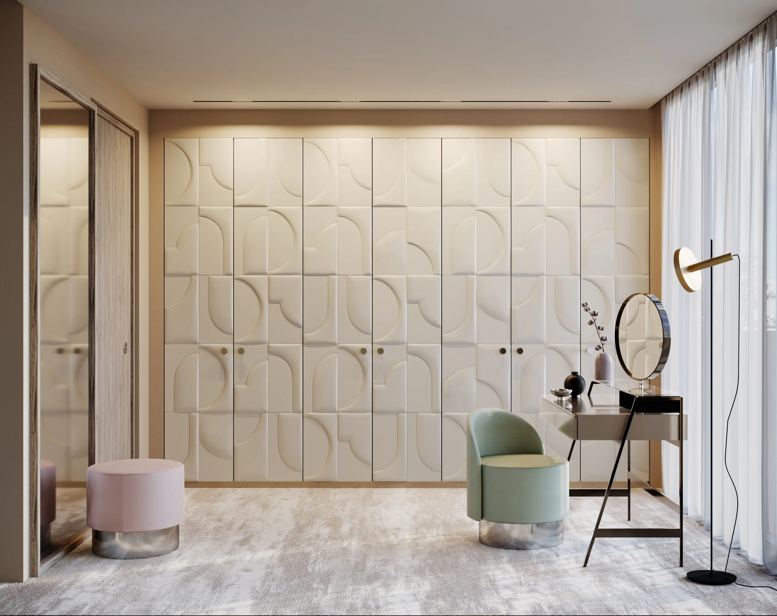 Studioart Leather Interiors - BON TON Leatherwall City White