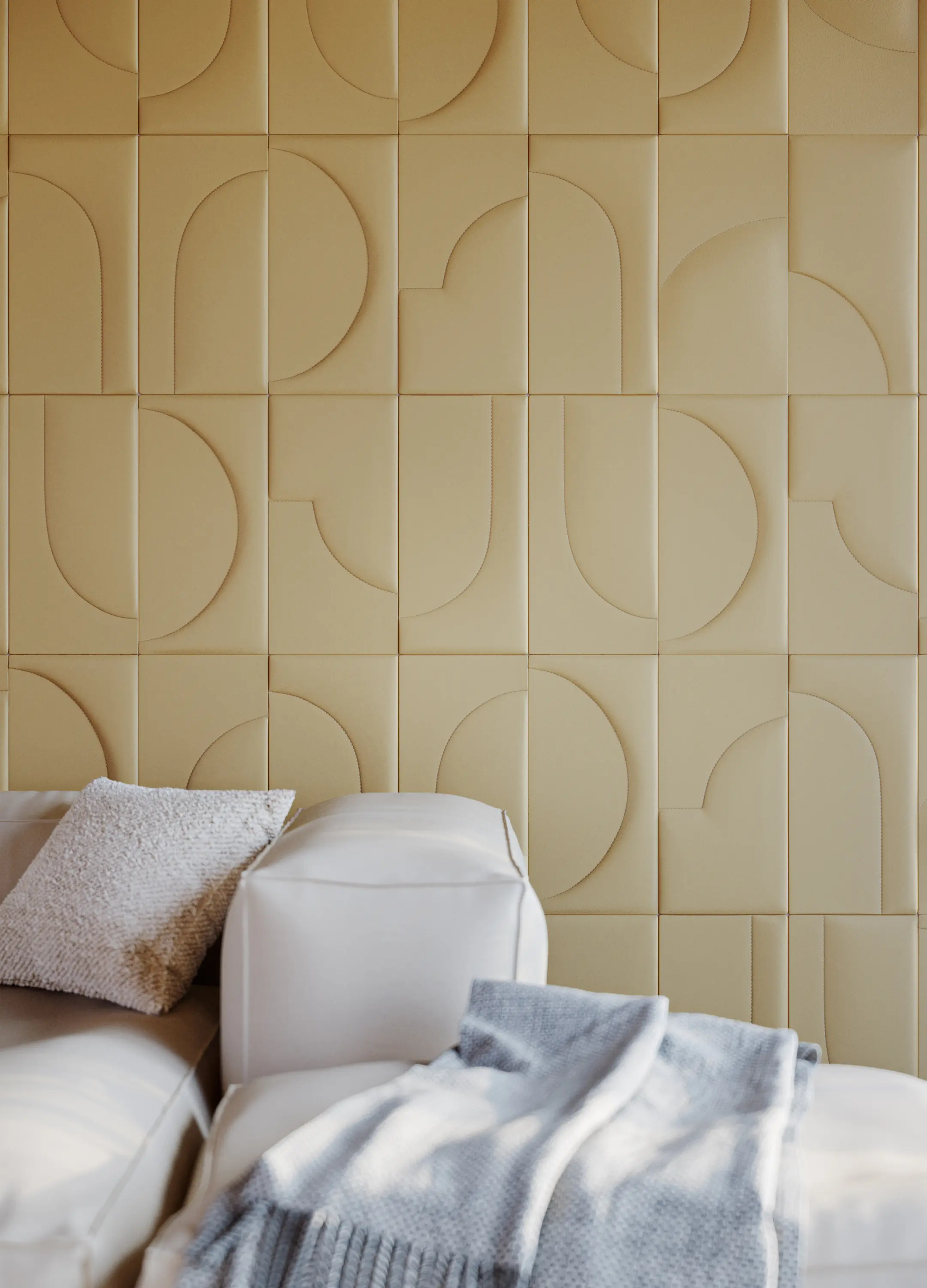 Studioart Leather Interiors - BON TON Leatherwall City White
