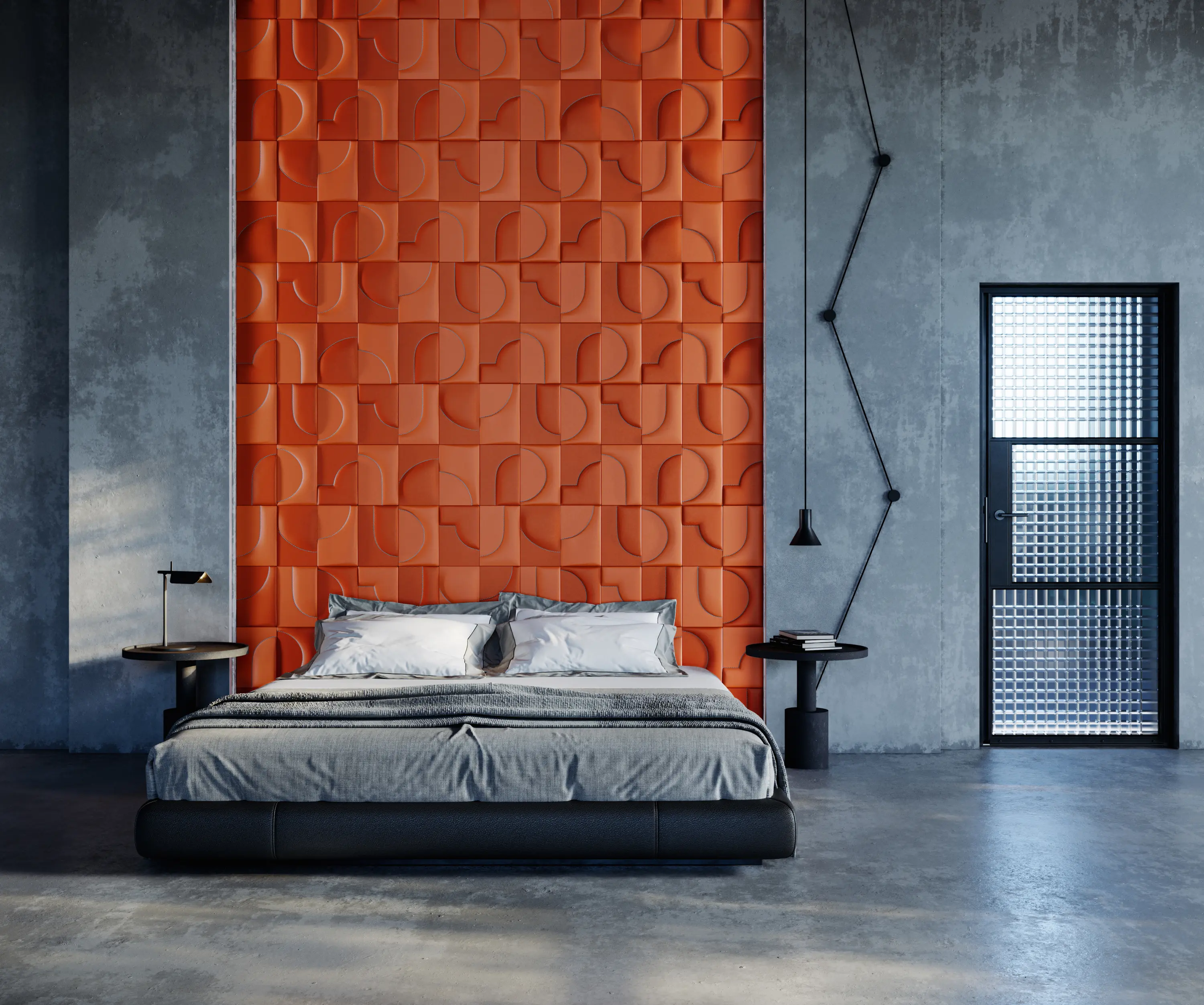 Studioart Leather Interiors - POP Leatherwall City Atlantico City Petrolio