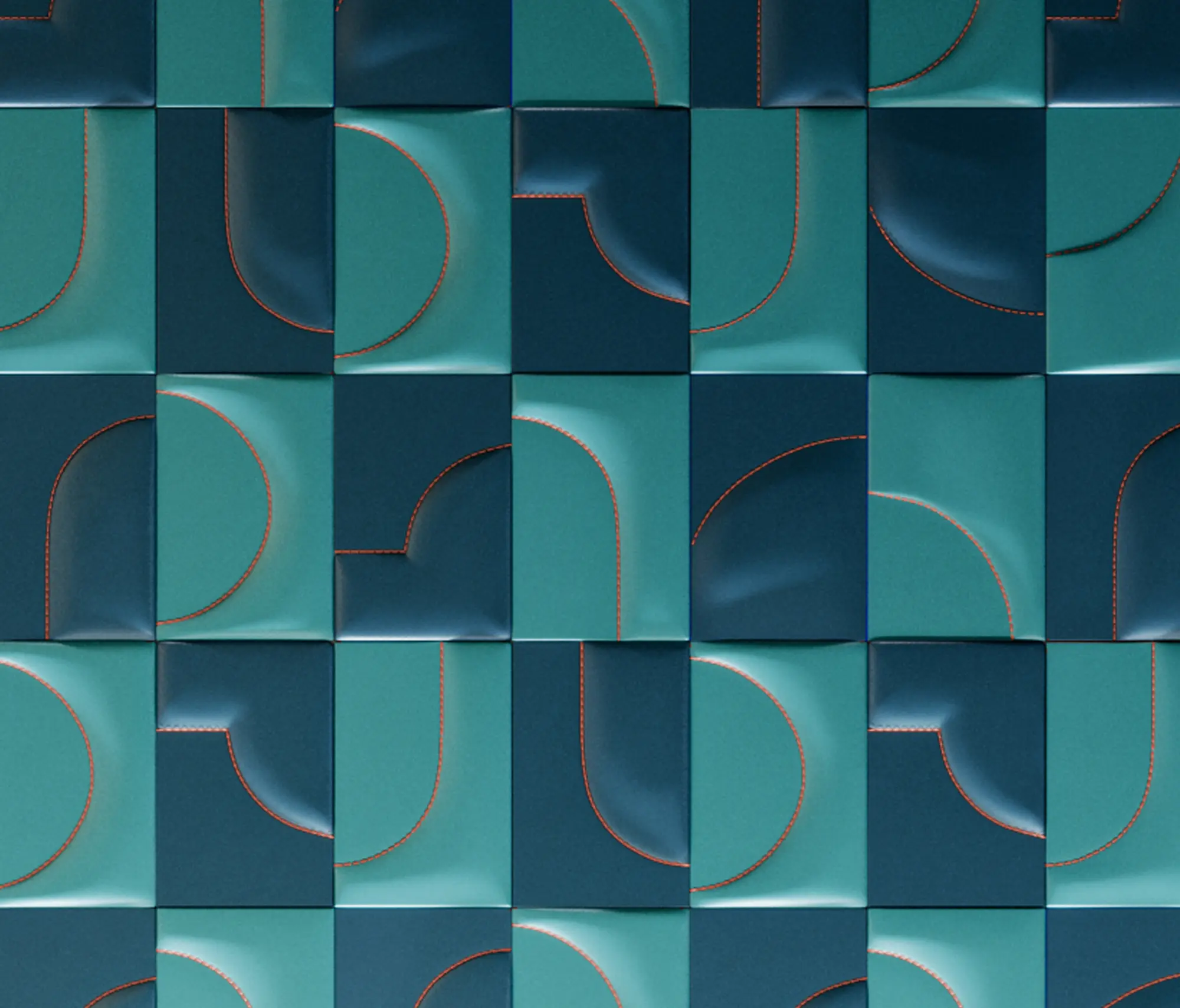 Studioart Leather Interiors - POP Leatherwall City Atlantico City Petrolio