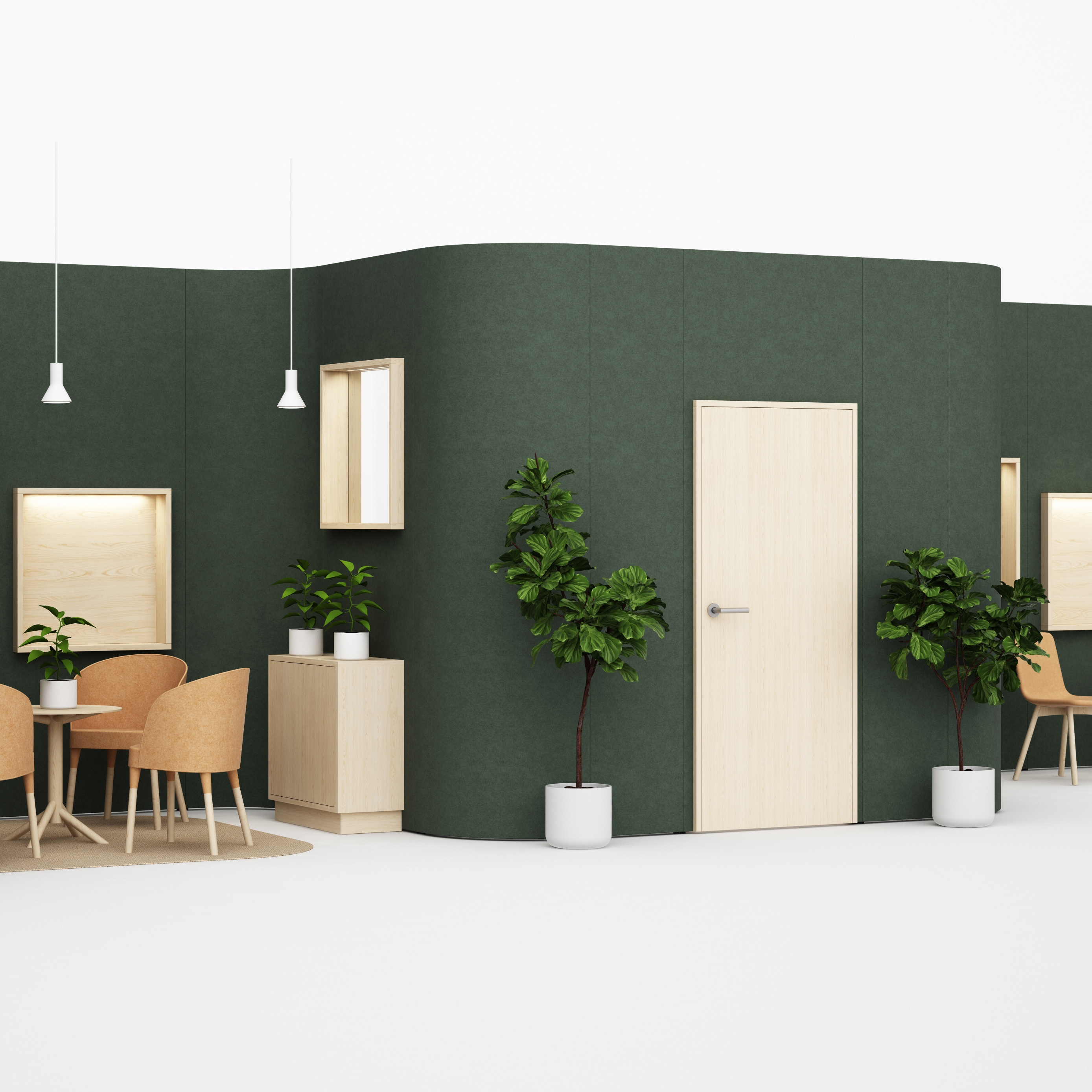 Display product Buildup curved from manufacturer Glimakra of Sweden AB