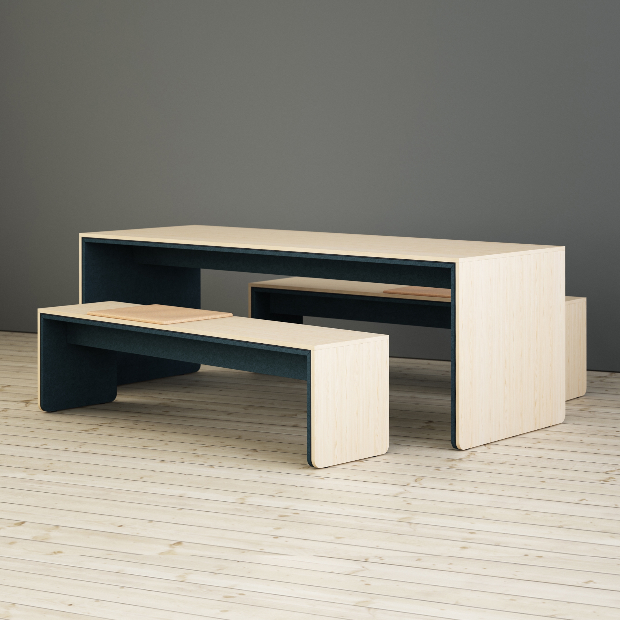 Display product Campus Table & Benches from manufacturer Glimakra of Sweden AB