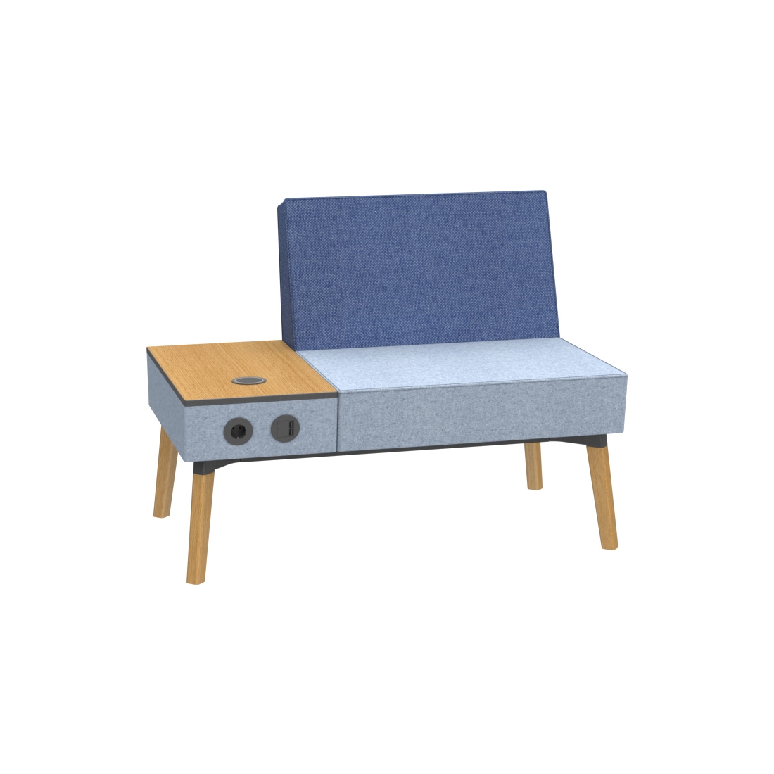 Display product Reefs solitary Belize 1,5-seater bench with electrification from manufacturer Dauphin