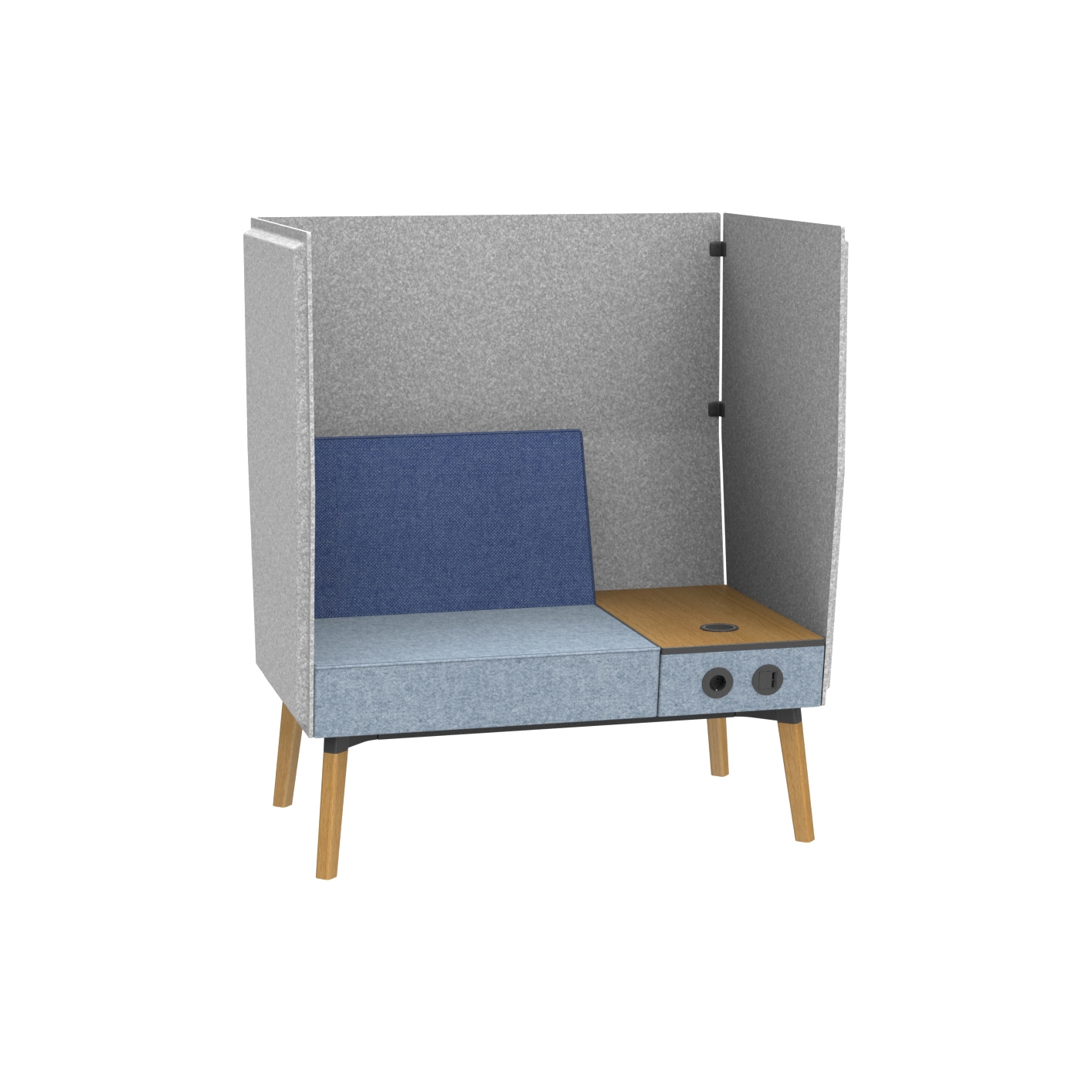 Produkt Reefs solitary Belize 1,5-seater bench with privacy panel and electrification des Herstellers Dauphin anzeigen