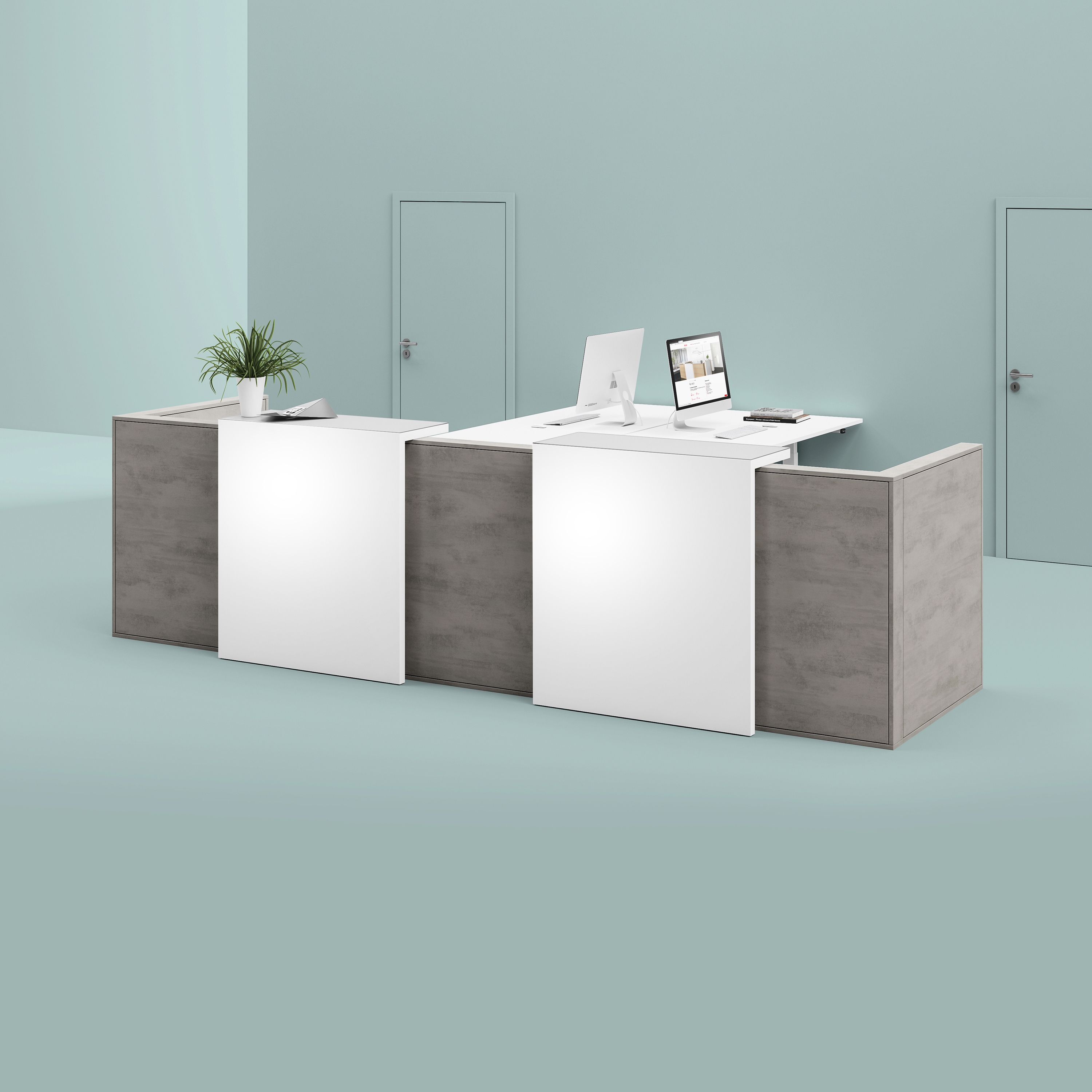 Display product Concepta Reception counters from manufacturer Assmann Büromöbel