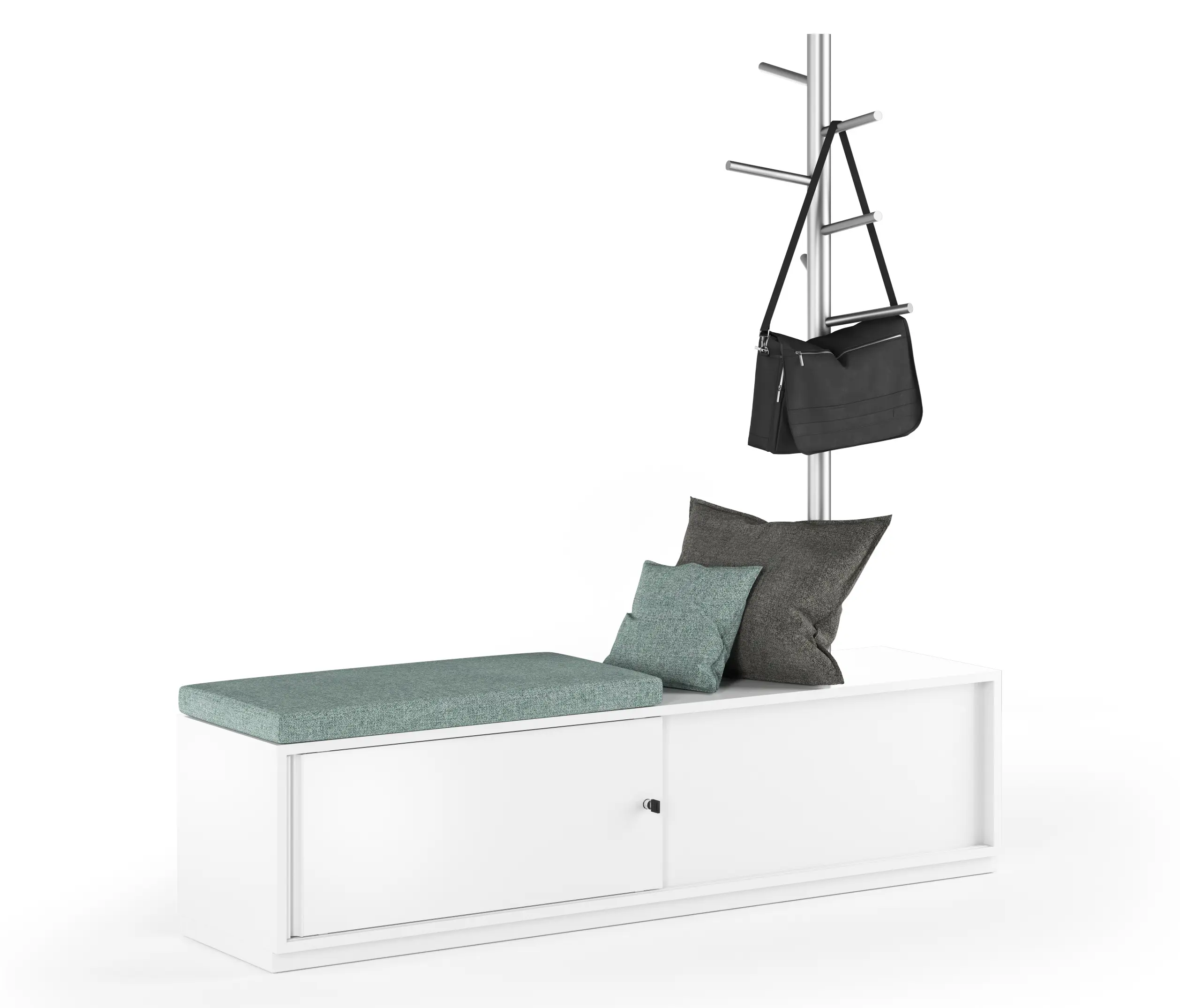 Assmann Büromöbel - Syneo Part Sliding door cabinet with wardrobe element