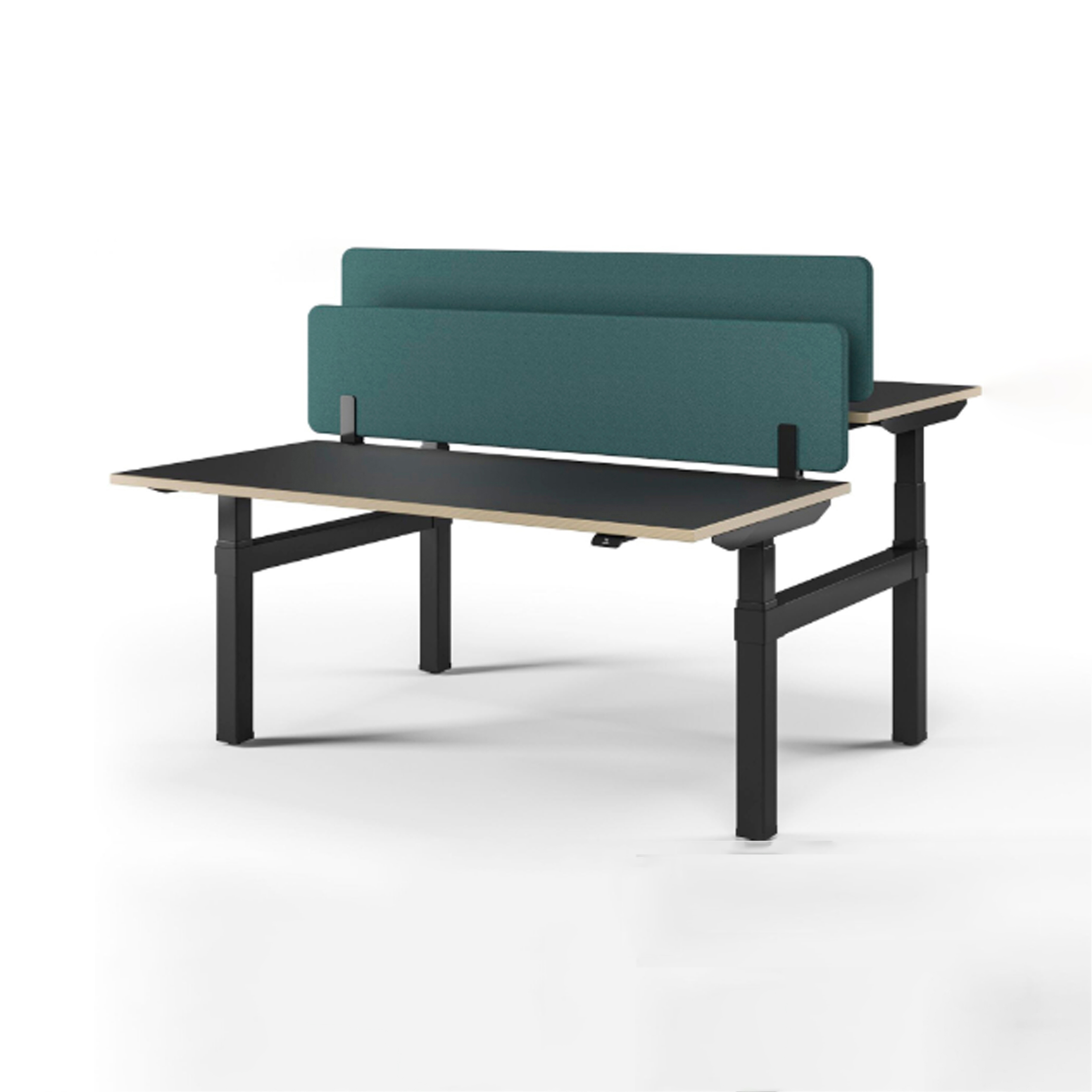 Display product Tensos Velo electrically height-adjustable double workstation from manufacturer Assmann Büromöbel