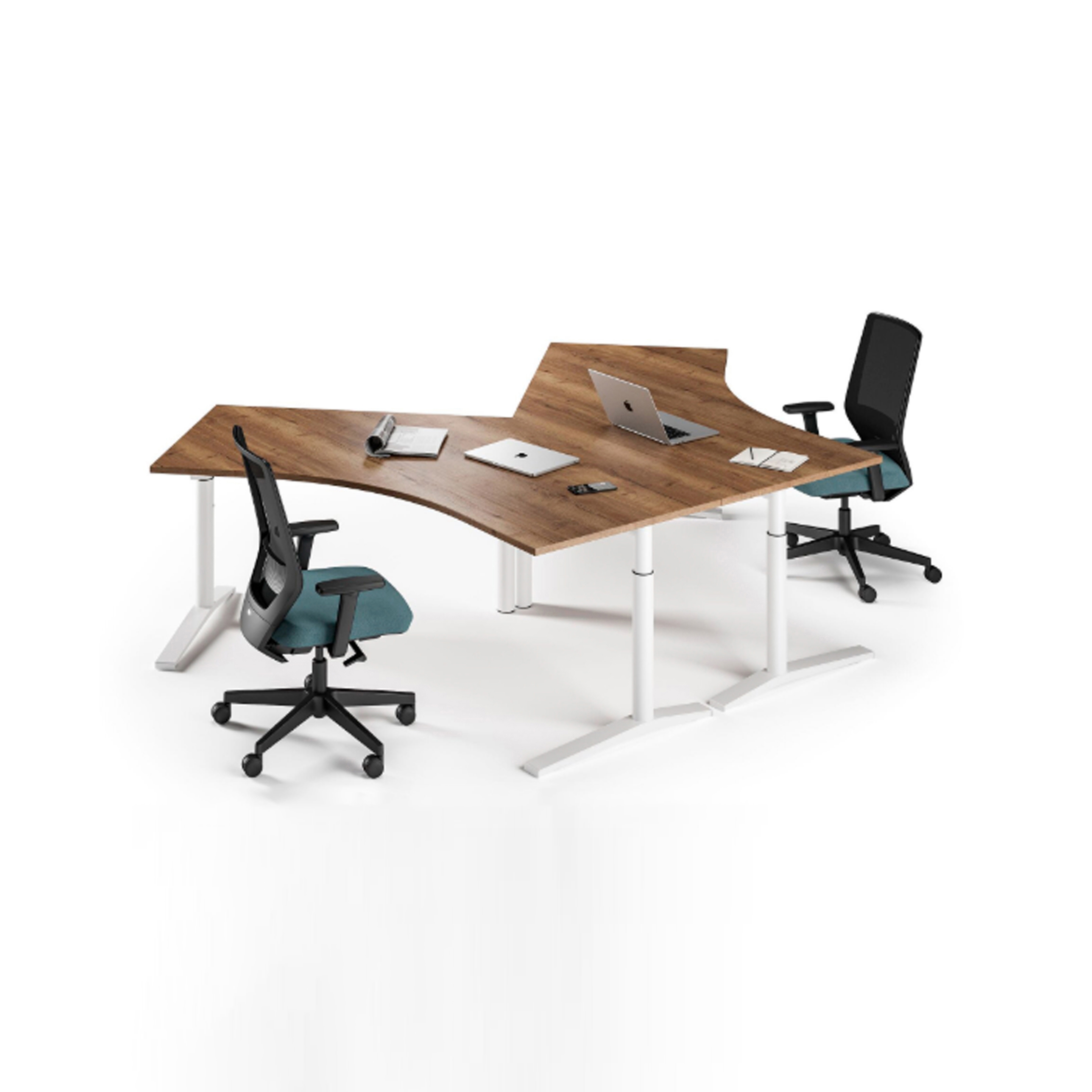 Afficher le produit Montevo bureau à pied en C réglable en hauteur manuellement du fabricant Assmann Büromöbel