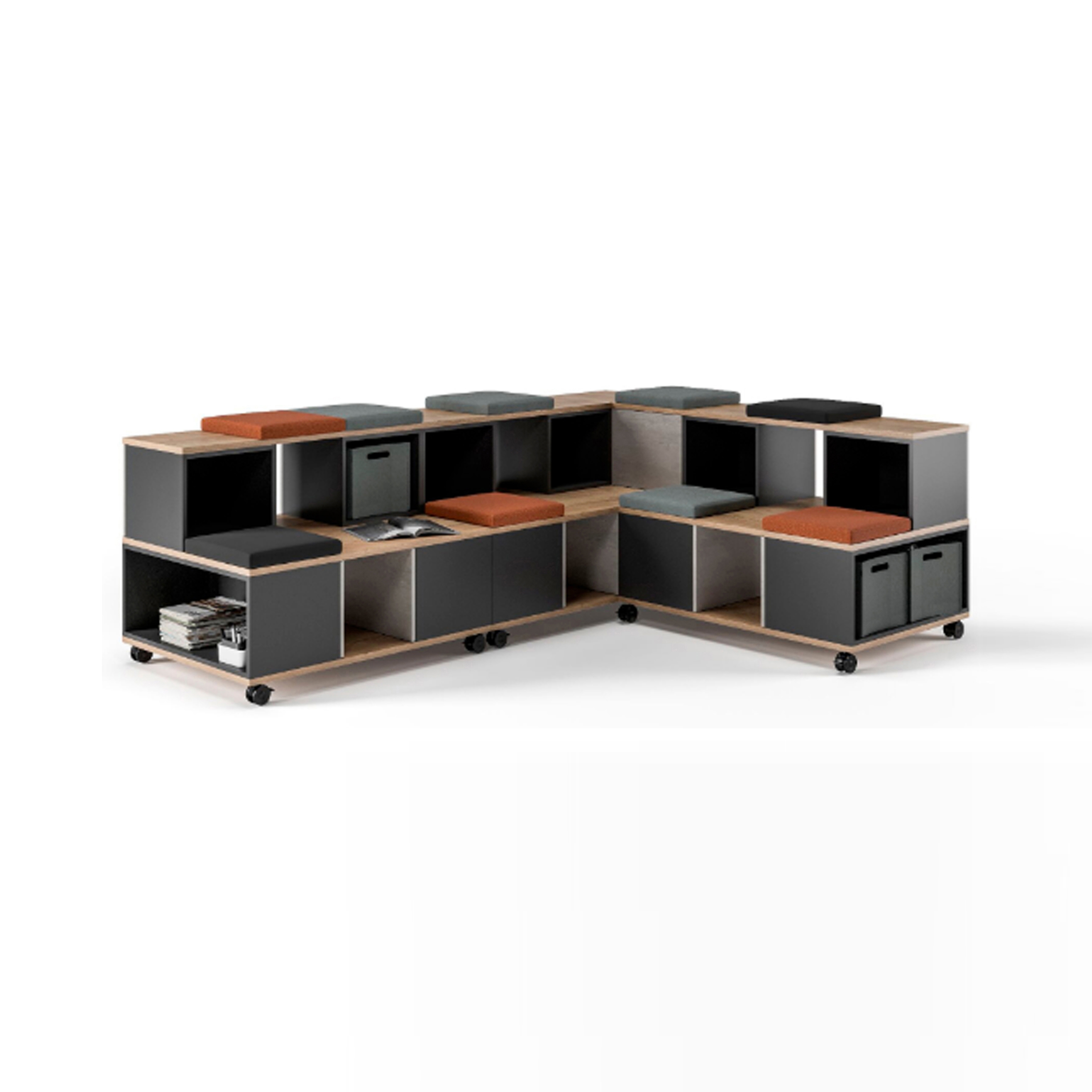 Display product Cubas Flex modular grandstand element from manufacturer Assmann Büromöbel