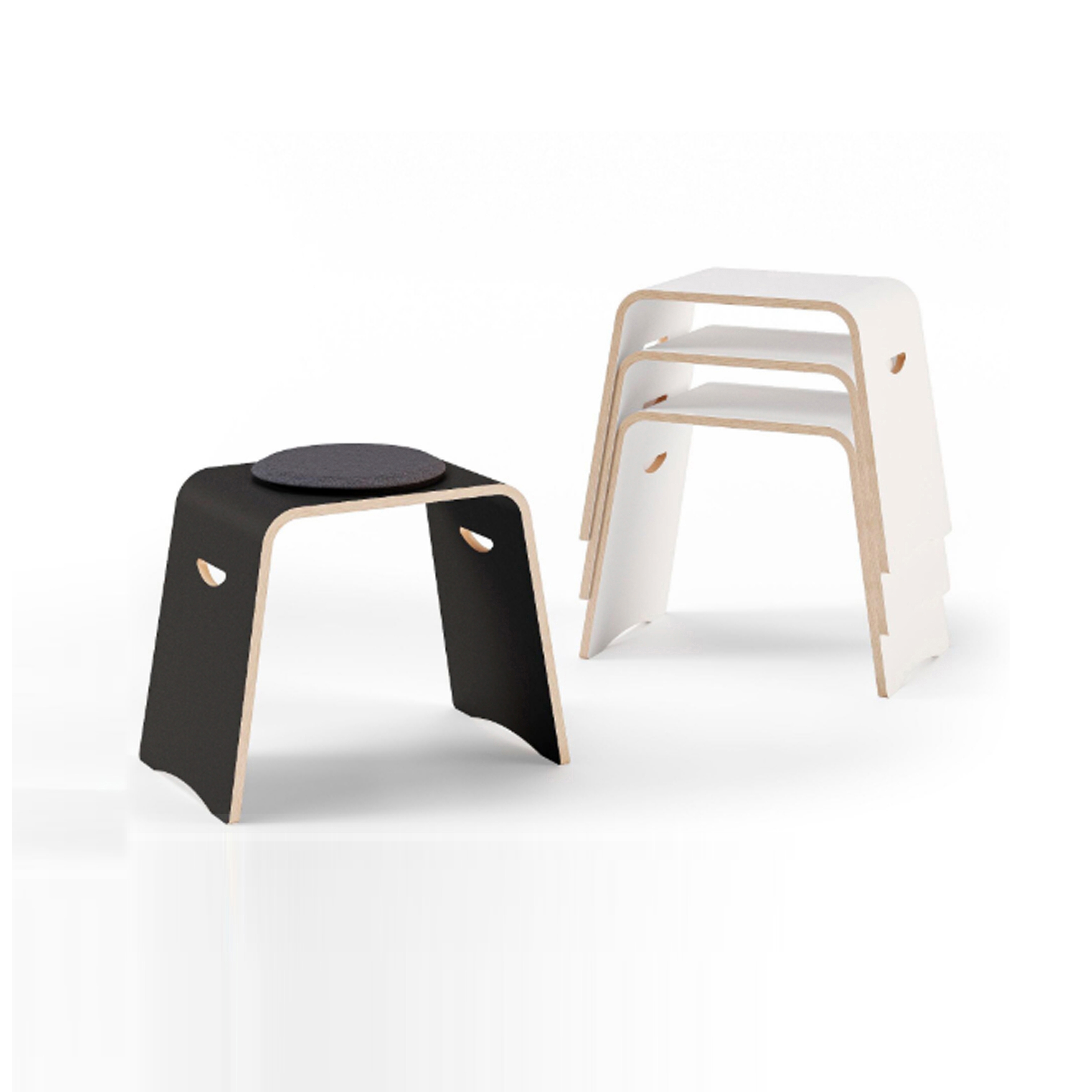 Display product Bergamo stool stackable from manufacturer Assmann Büromöbel