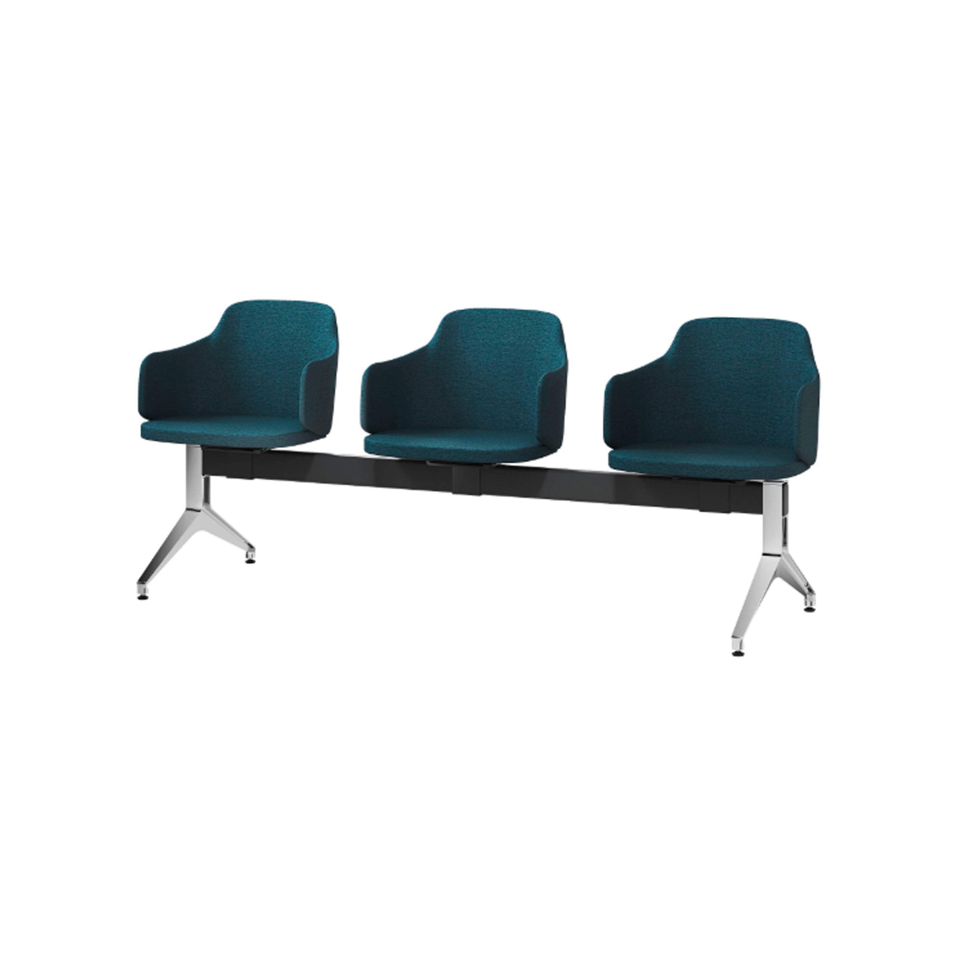 Triest Système de banc d’attente avec revêtement en tissu