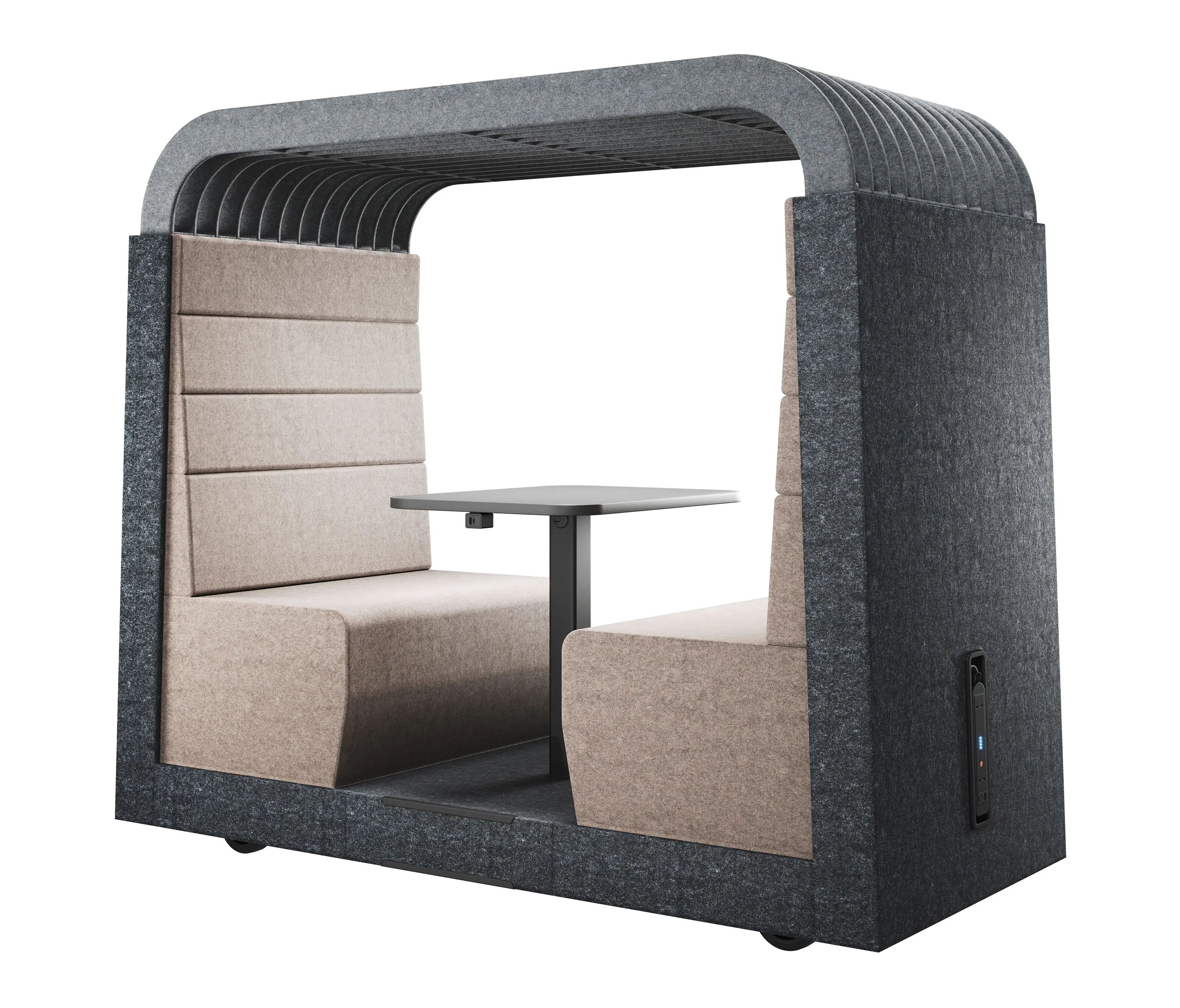 Assmann Büromöbel - Syneo Soft Freestyle with gliders and open ceiling