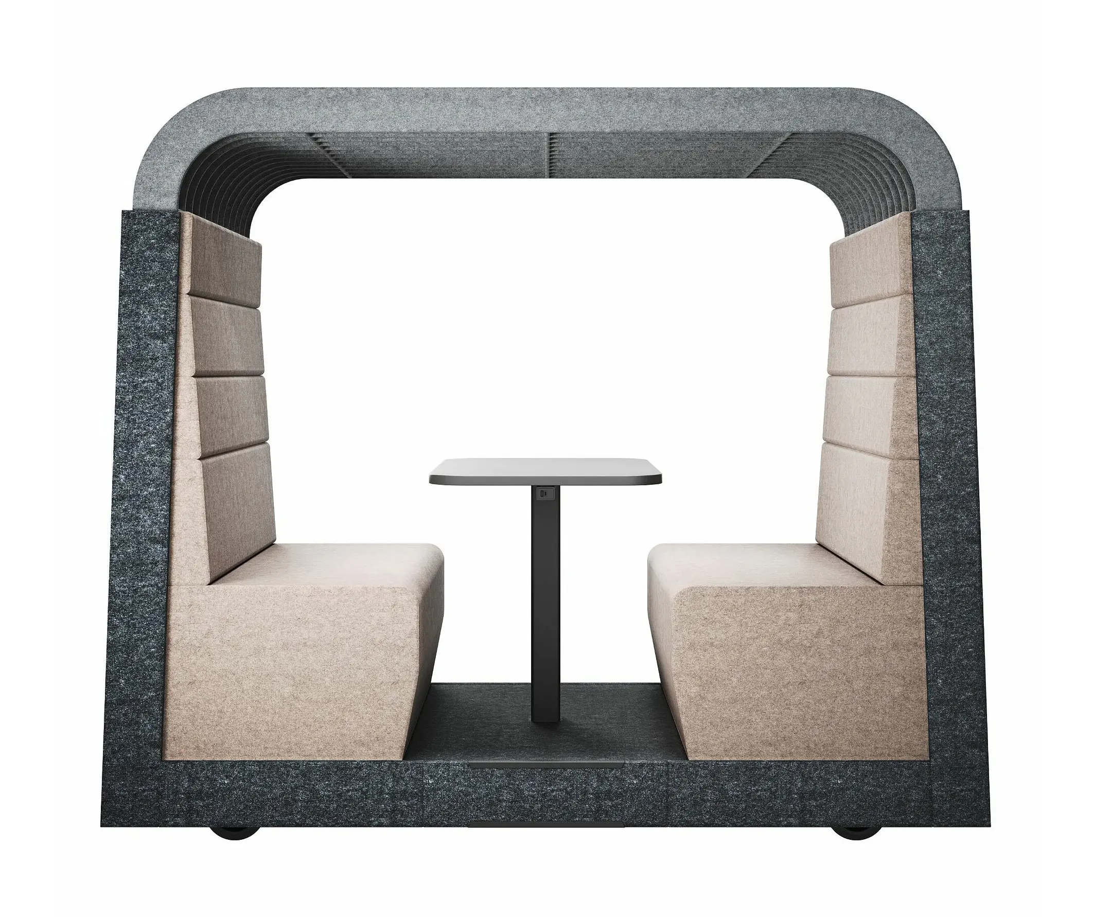 Assmann Büromöbel - Syneo Soft Freestyle with gliders and open ceiling