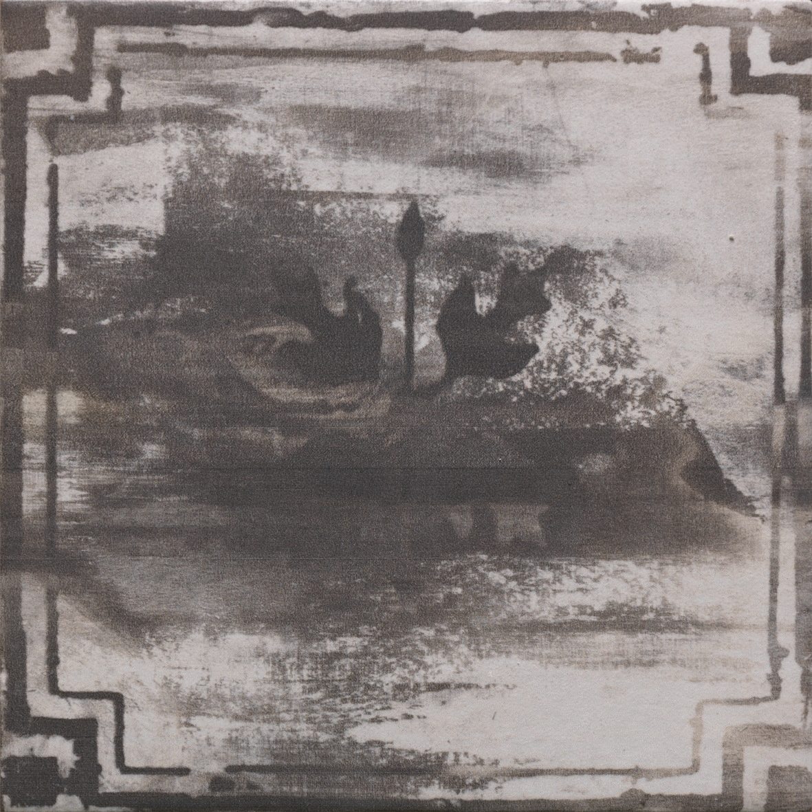 Wood on Fire | Deco Dark 20x20 cm