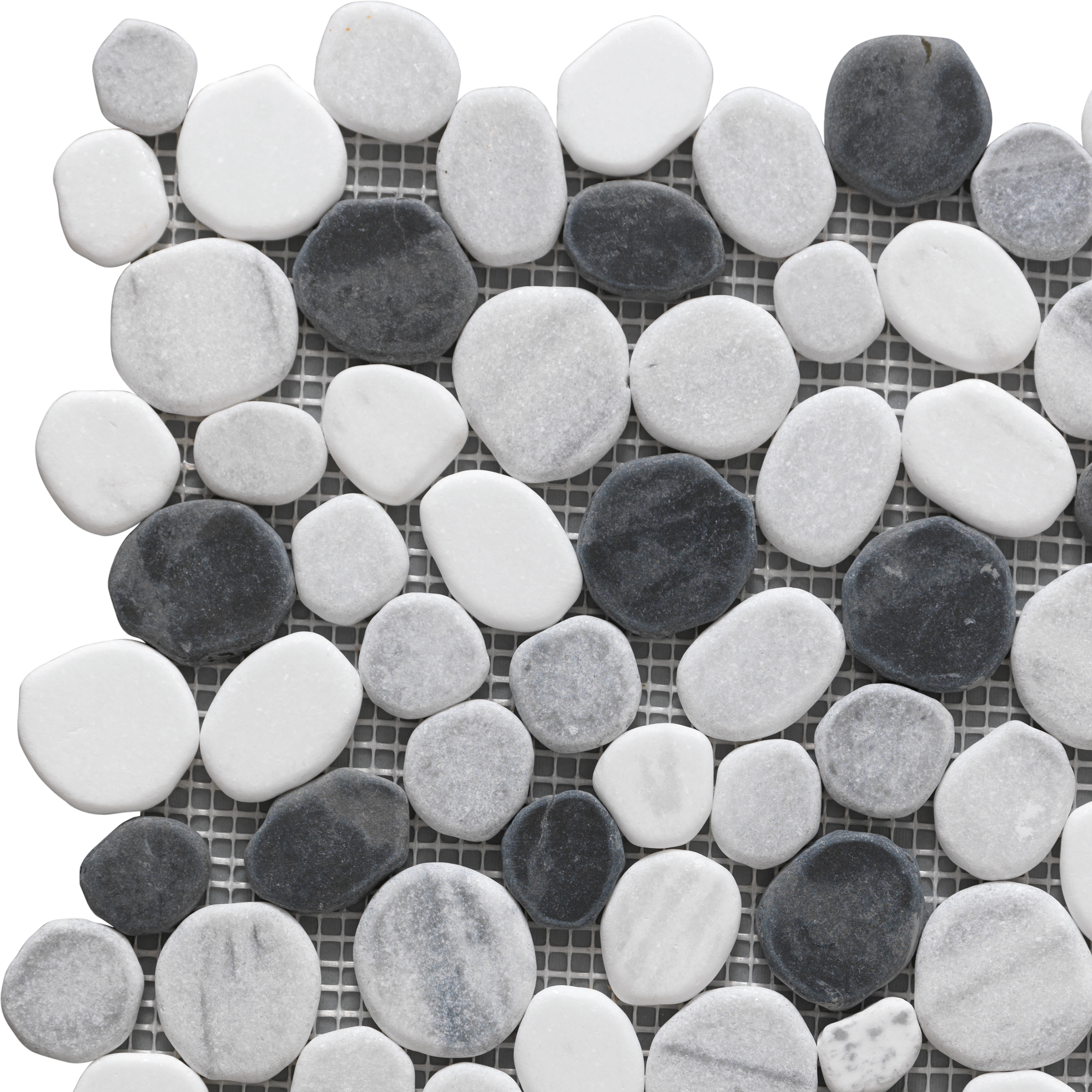 Vertoon produk Sassi | River Black Mix Mosaico 30x30 cm van vervaardiger IMSO Ceramiche