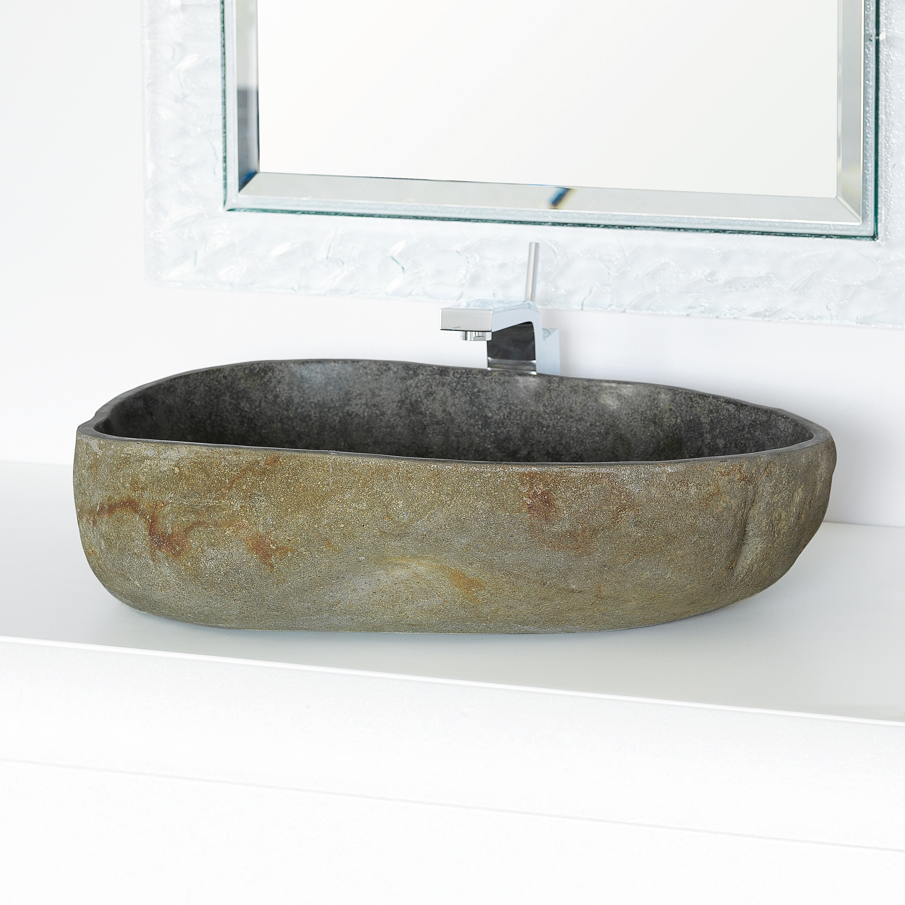 Afficher le produit Lavabi | Ovale Riverstone d.40/60 h.15 cm du fabricant IMSO Ceramiche