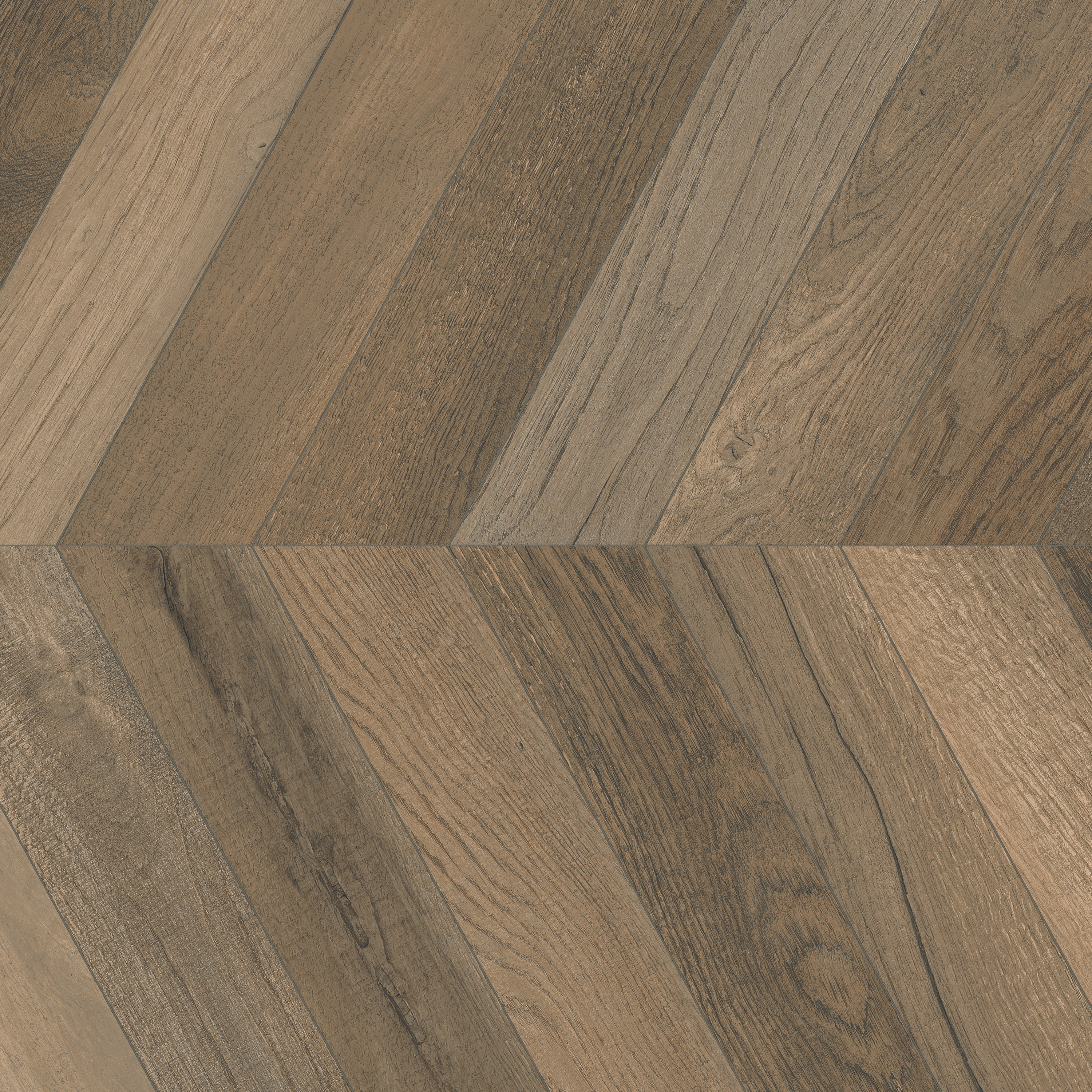 Display product Sajonia | Chevron Nogal from manufacturer Grespania Ceramica