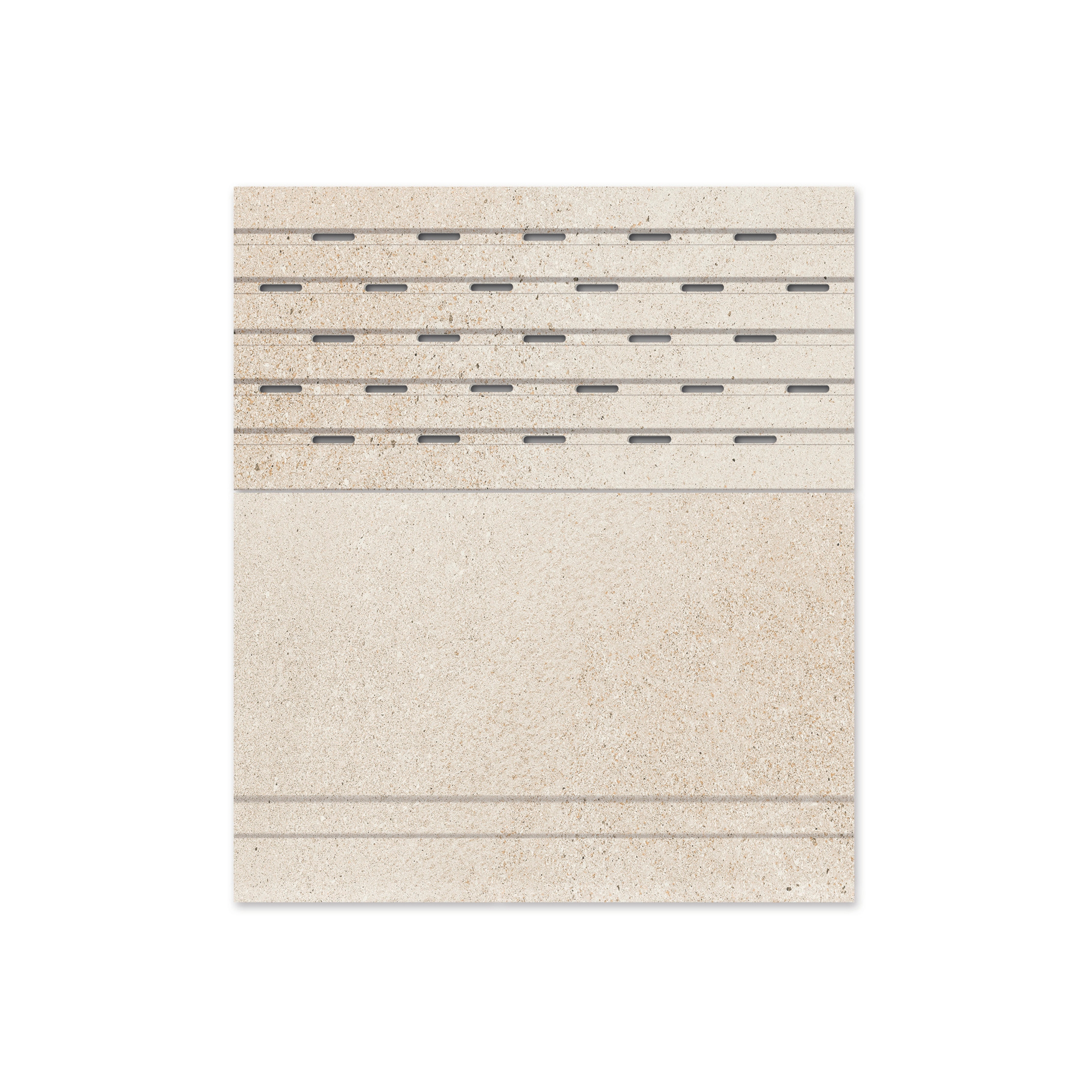 Display product Maui edge and drain grate RJ67 Stromboli Cream from manufacturer Cerámica Mayor