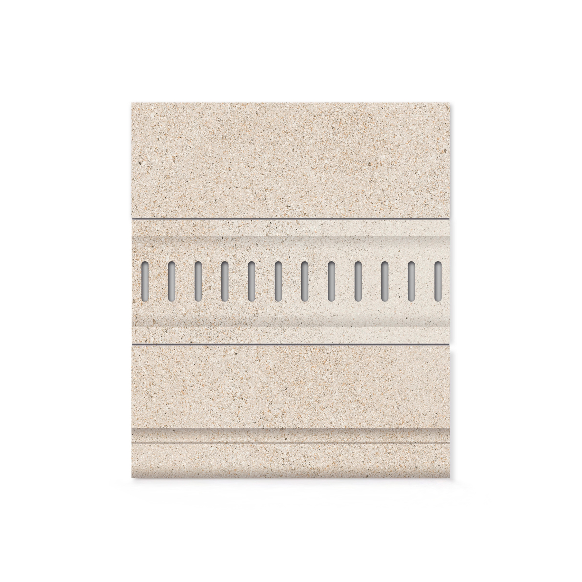 Mostra il prodotto Bora edge, Canarias grate support and drain grate RJ55 Stromboli Cream del produttore Cerámica Mayor