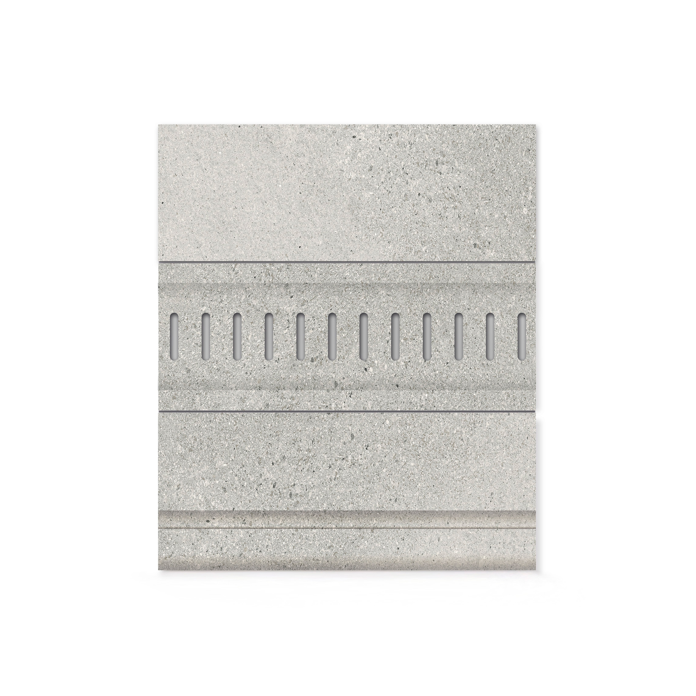 Bora edge, Canarias grate support and drain grate RJ55 Stromboli Silver