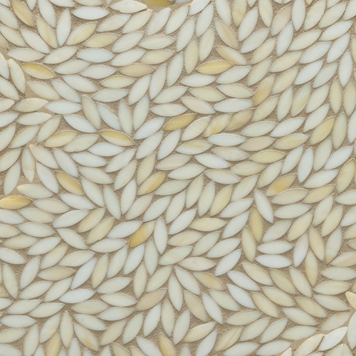 Foliage Coltrane Cream Glass Mosaic