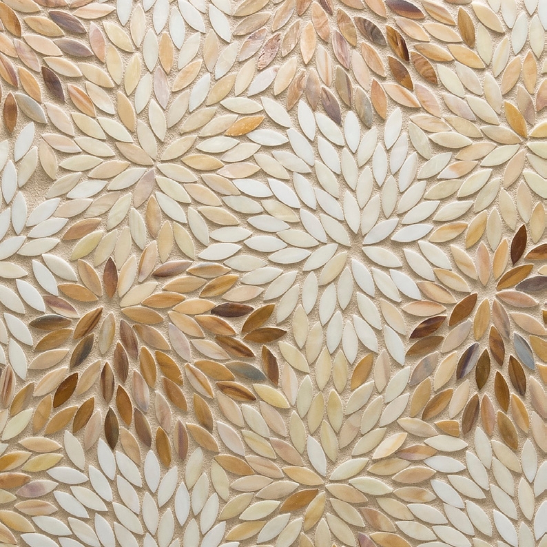 Estrella Cream Blend Glass Mosaic