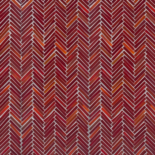 Mostra il prodotto Hip Herringbone Red Hot Mama Glass Mosaic del produttore Artistic Tile